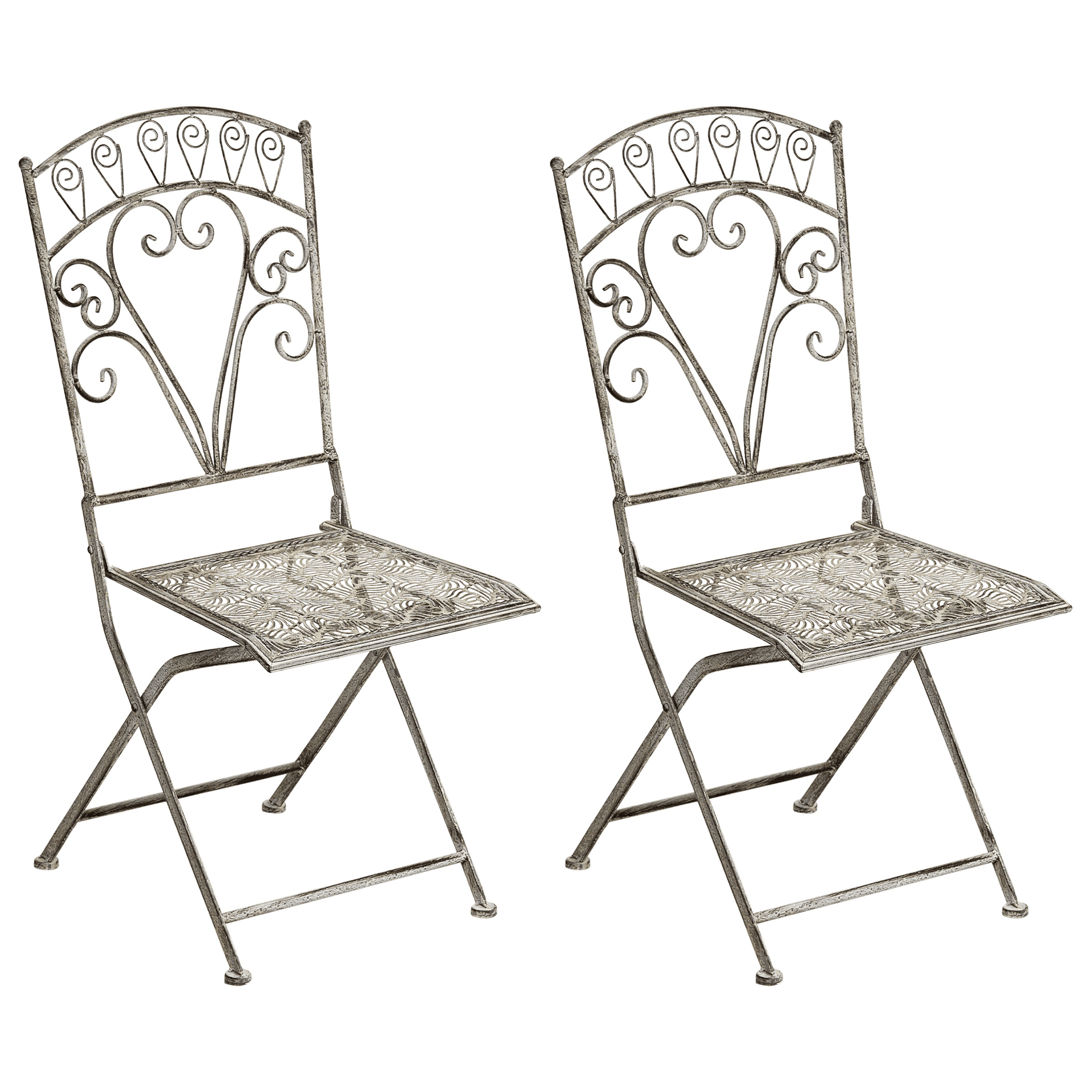 Puutarhatuolisetti 2 kpl NURRA  kokoontaitettava metalli Harmaa