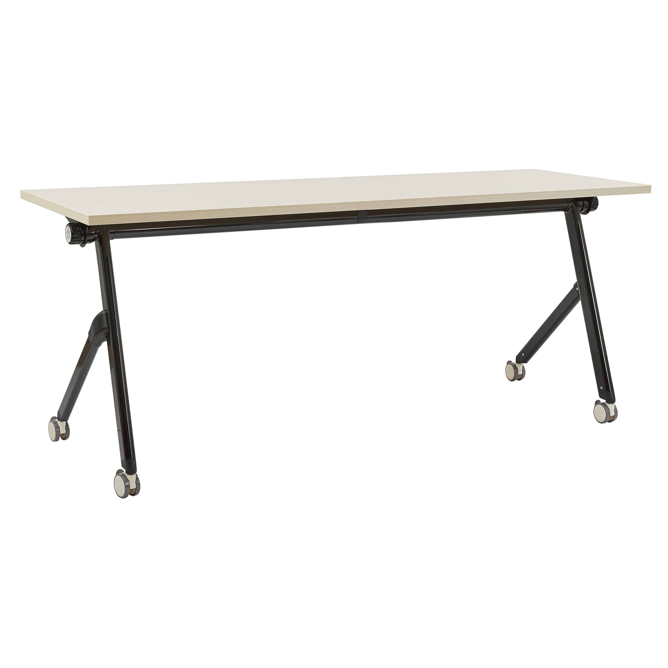 Taitettava työpöytä BENDI Vaaleanruskea 180 cm 60 cm pyörillä