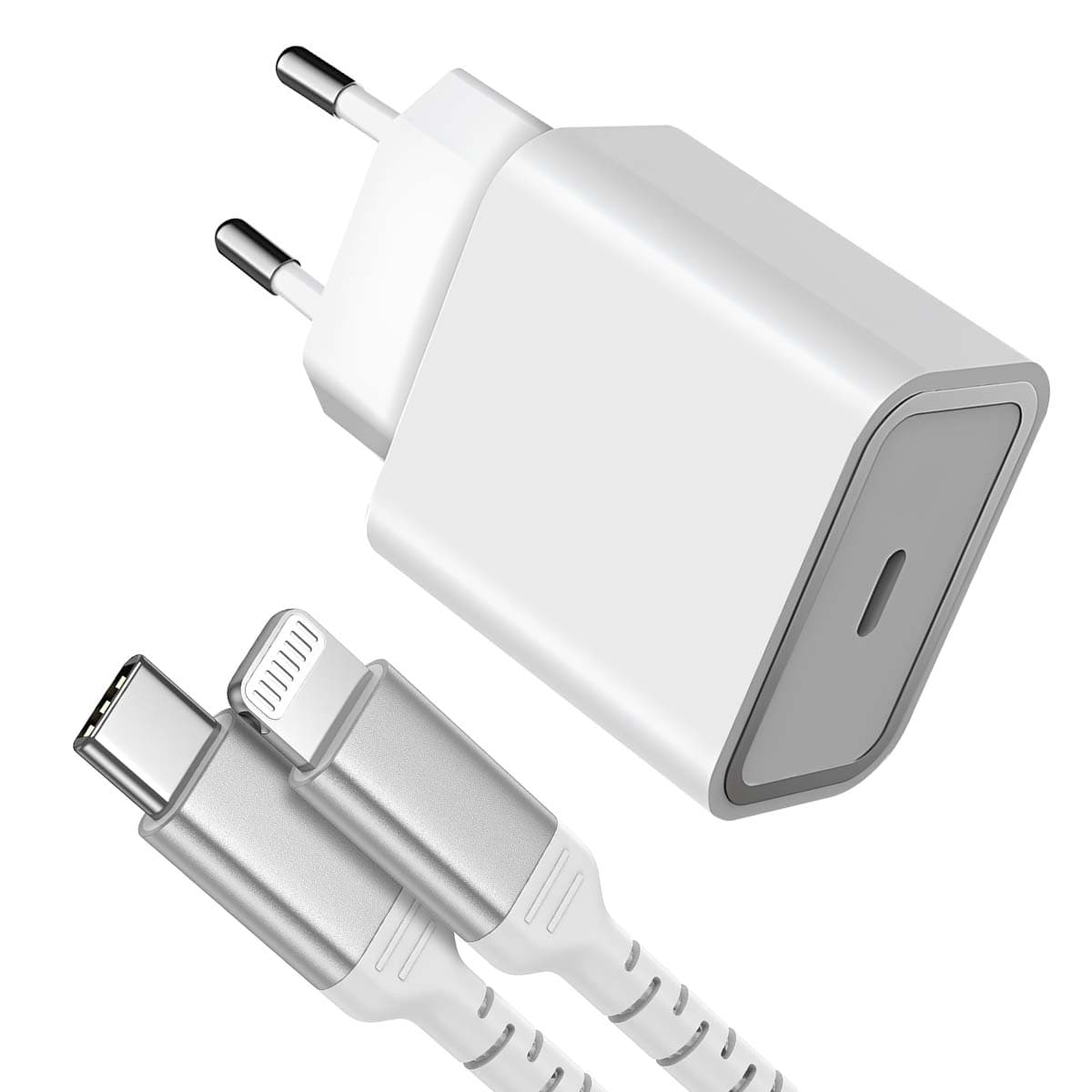 30W verkkolaturi Power Delivery + USB C/Lightning -kaapeli