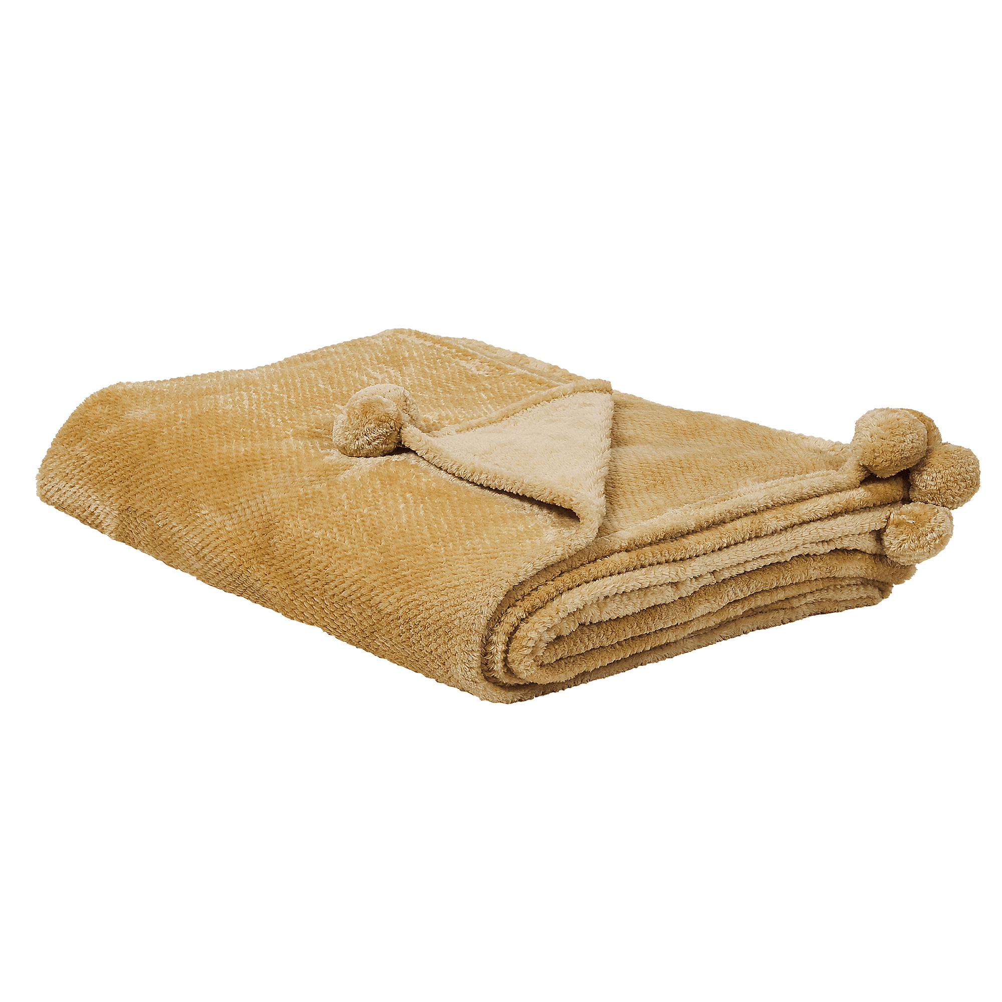 Torkkupeitto SAITLER 200 x 220 cm Sinapinkeltainen – Beliani