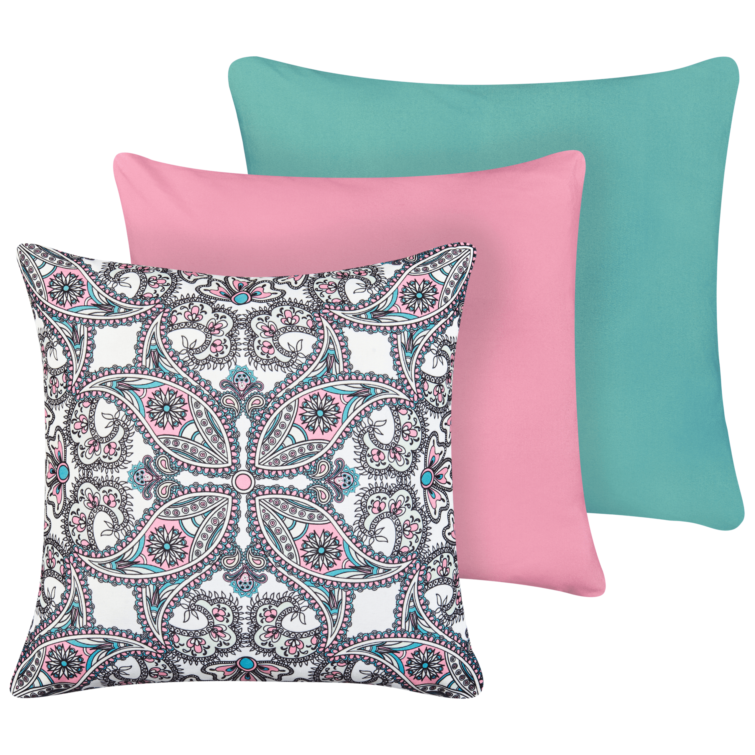 Ulkotyynysetti 3 kpl TIDE Hillitty Itämainen kuvio 45 x 45 cm Monivärinen