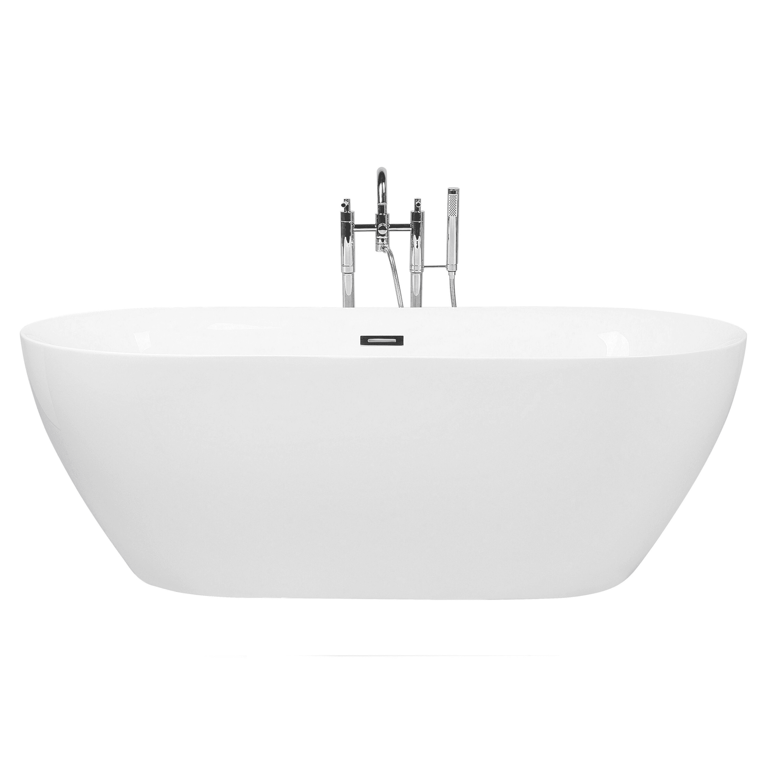 Vapaasti seisova kylpyamme CARRERA 160 x 75 cm Valkoinen – Beliani