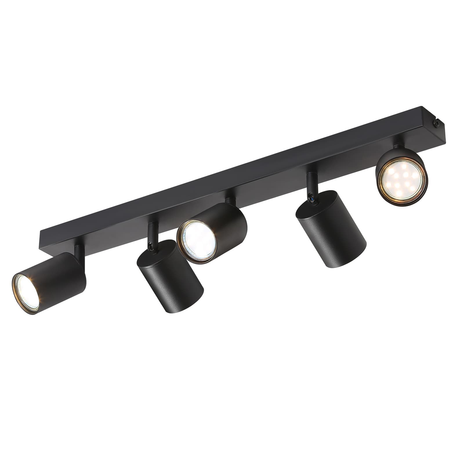 NETTLIFE mustat LED - kattospottivalot GU10 350° kääntyvät modernit eteiseen, olohuoneeseen, makuuhuoneeseen, ilman lamppua – Nettlife