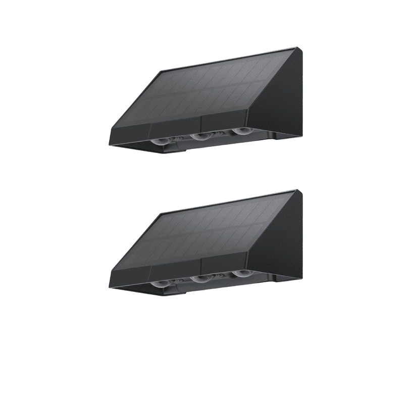 NETTLIFE Aurinkokäyttöiset ulkovalaisimet 2 kpl LED-ulkoseinävalaisinta lämpimän valkoinen 3000K