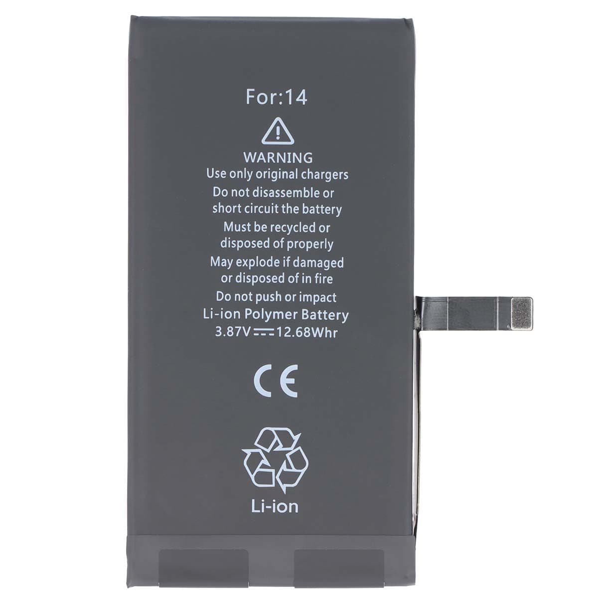 Akku älypuhelimeen iPhone 14 Li-polymeeri 3279mAh 3.87V 12.68Wh – Avizar