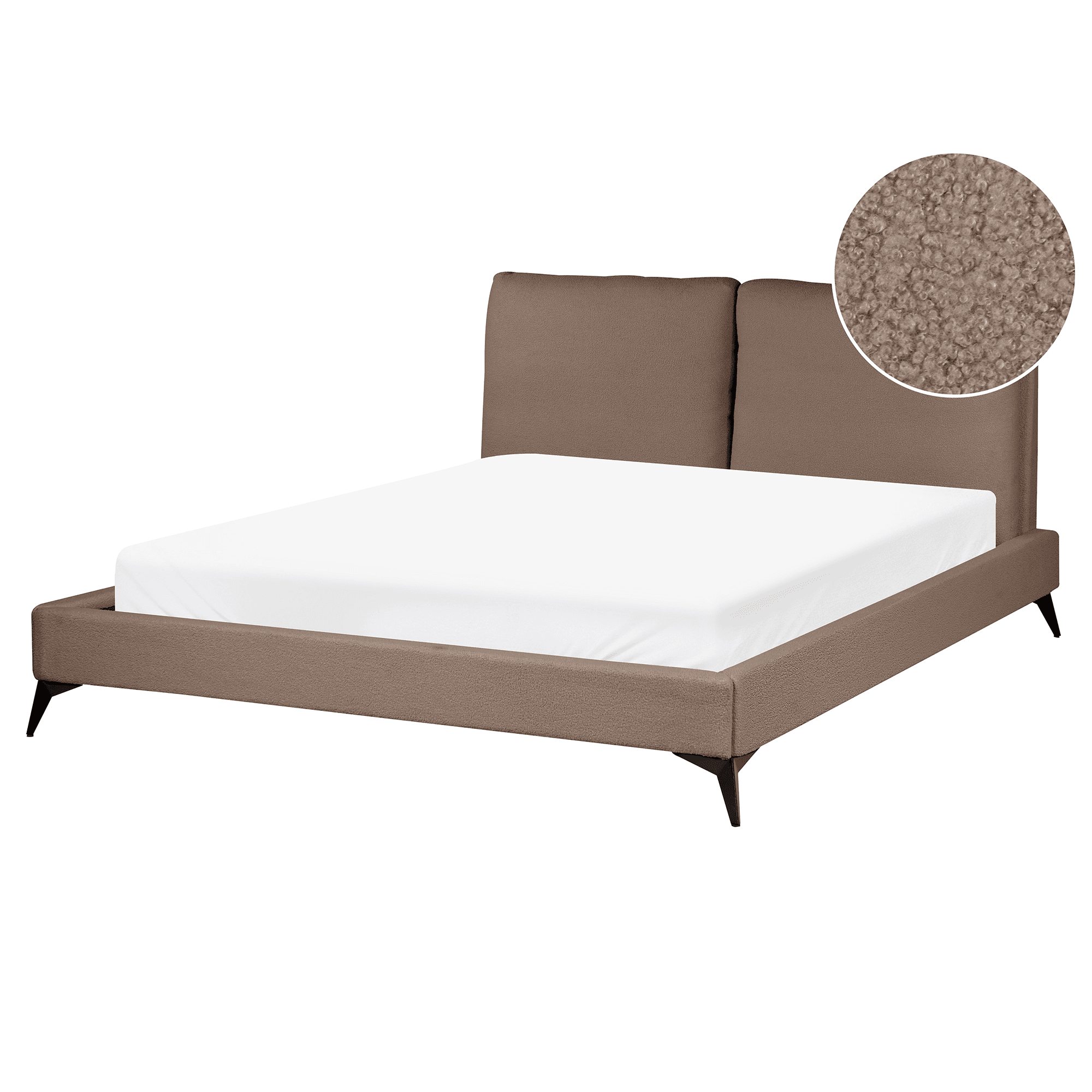 Sänky buklee MELLE 160 x 200 cm Ruskea