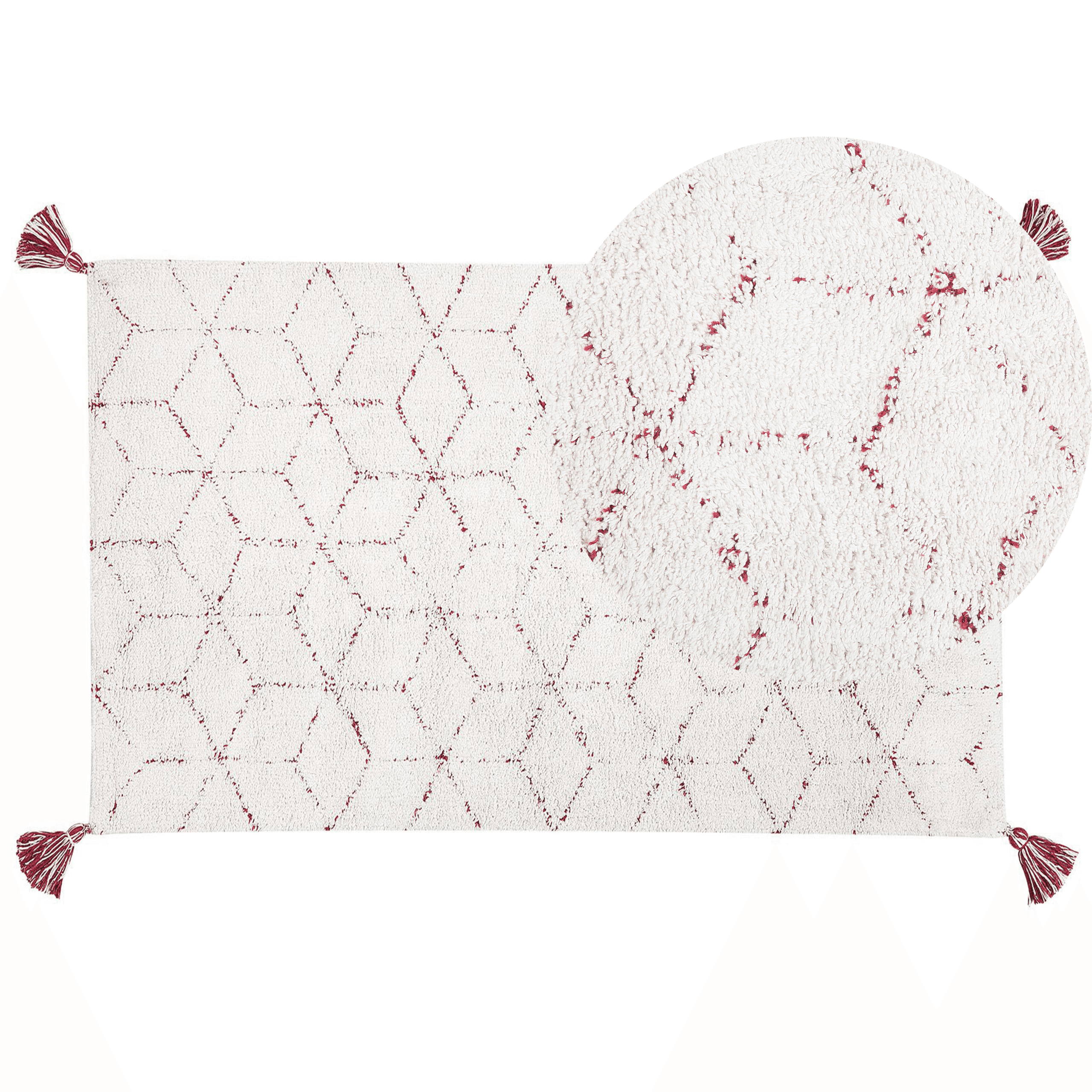 Matto SAKARYA Valkoinen 80 x 150 cm puuvilla – Beliani