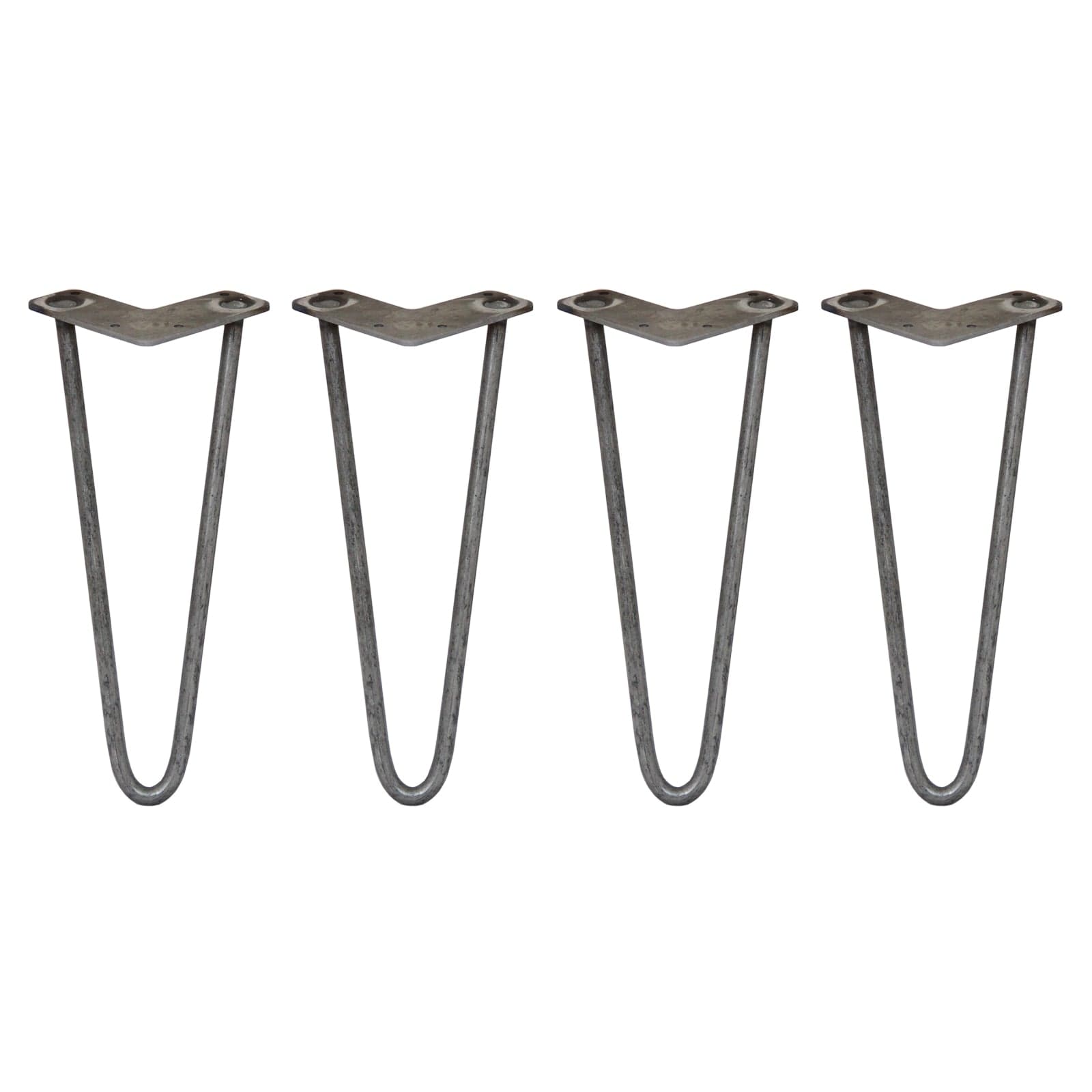 4 x 12 hiusneulan jalat - 2 piikkiä - 12 mm - raakateräs