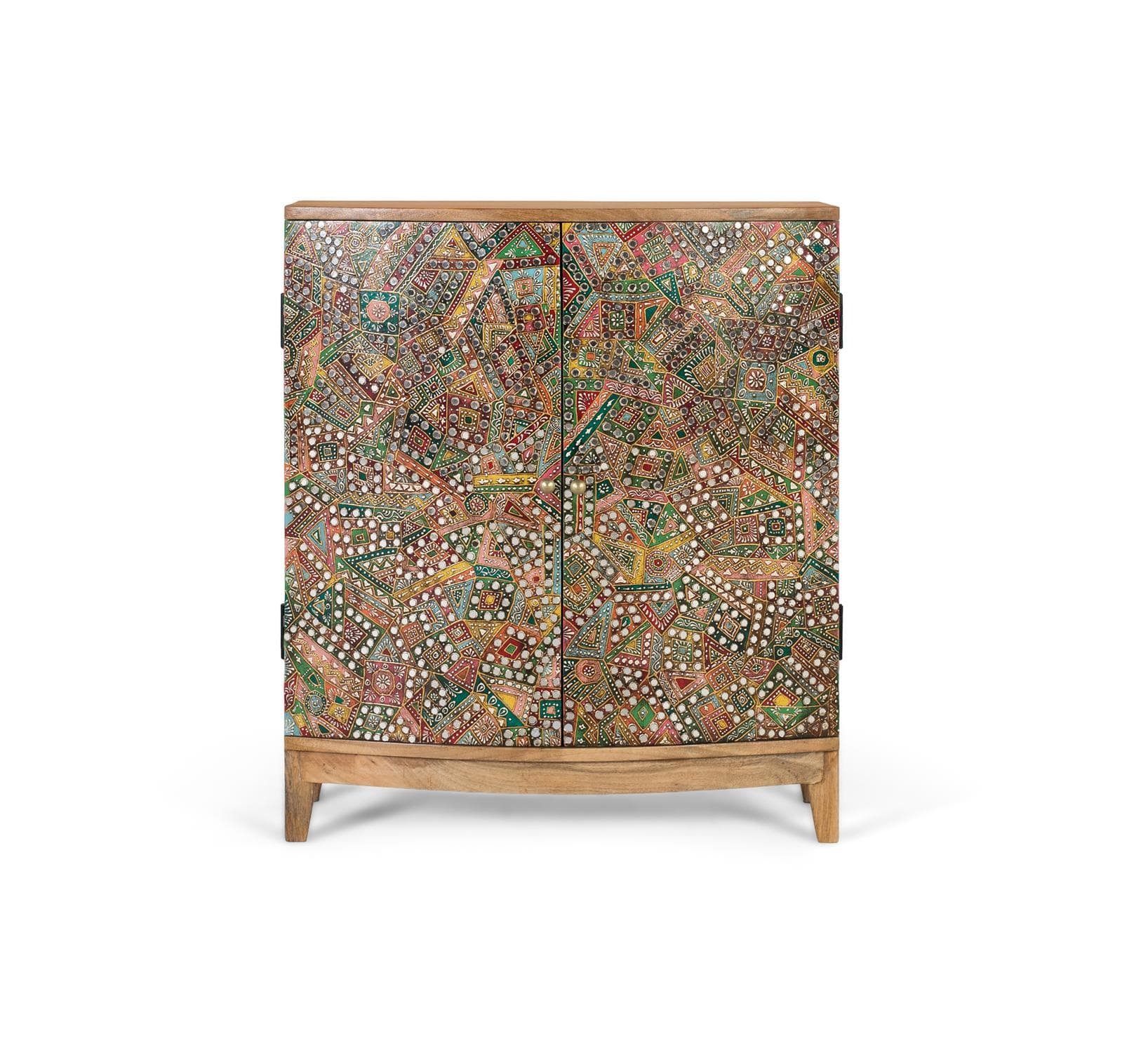 Massiivimangopuinen sivupöytä, jossa on kaksi ovea – Giner y Colomer