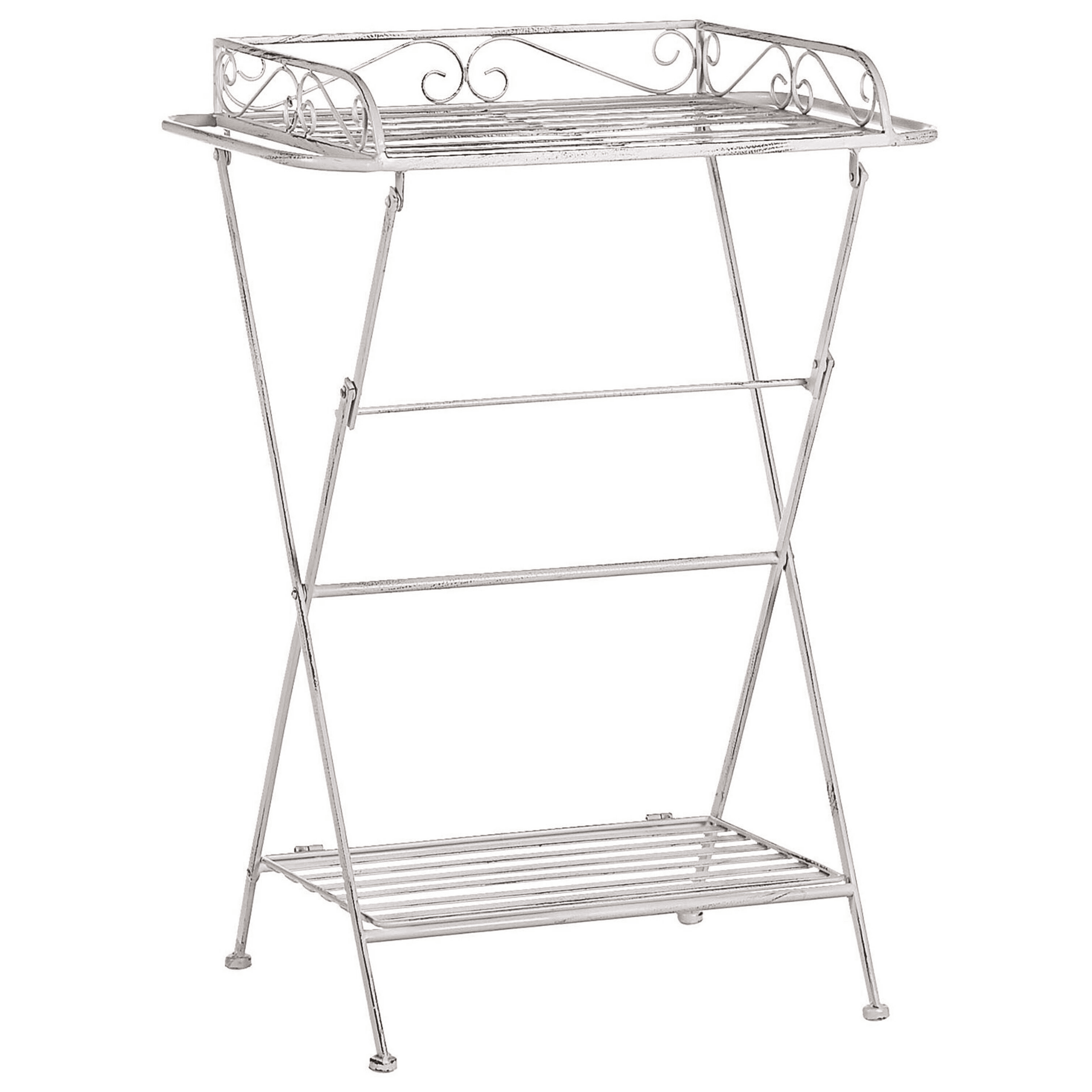 Sivupöytä ANCUD metalli Valkoinen – Beliani