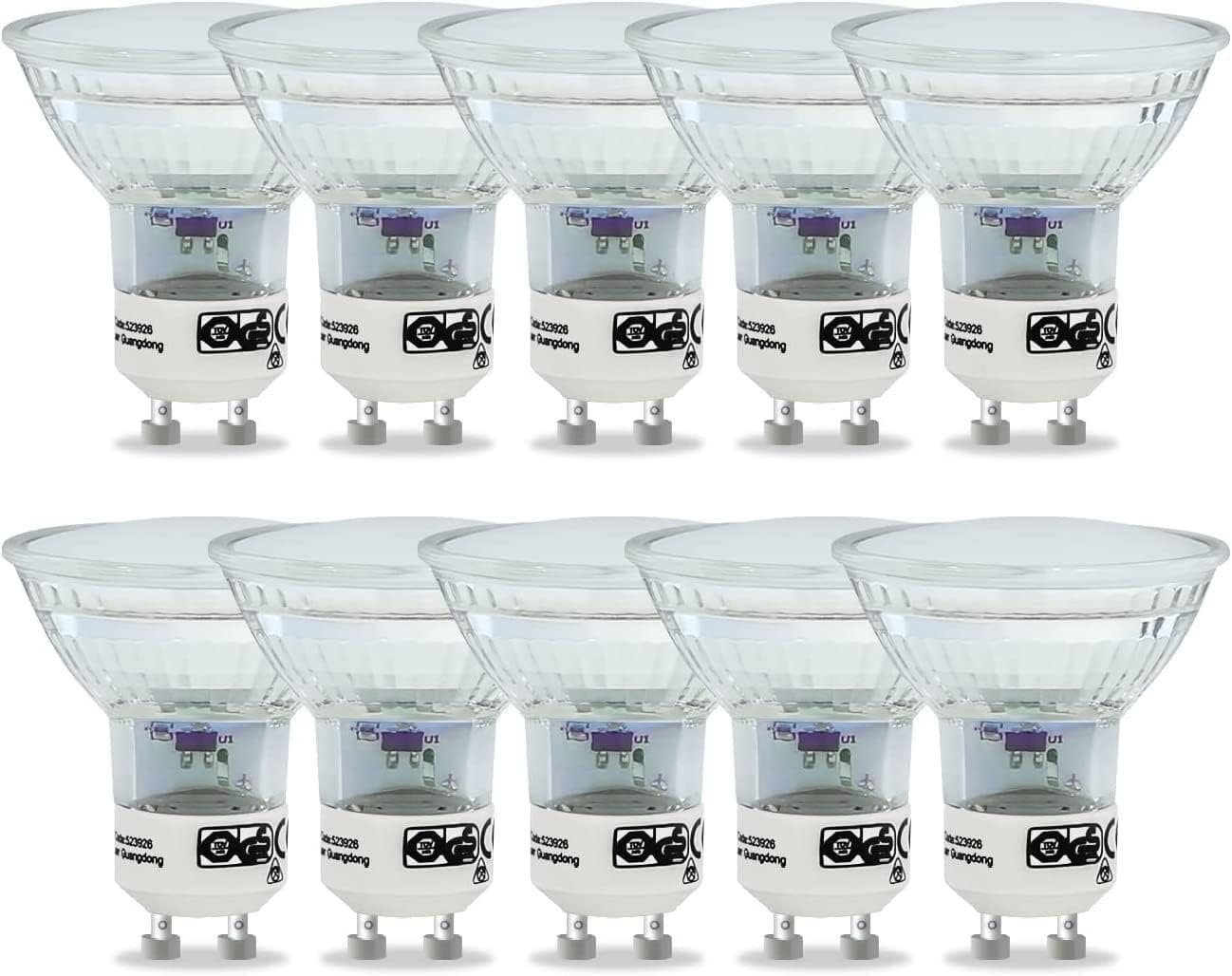 NETTLIFE 10 kpl GU10 LED-lamppupaketti Lämpövalkoinen 4W - PAR16 Upotussuuntaaja Säteen Kulma 120° Valaistus 3000K Keittiövalaisin Kattoon – Nettlife