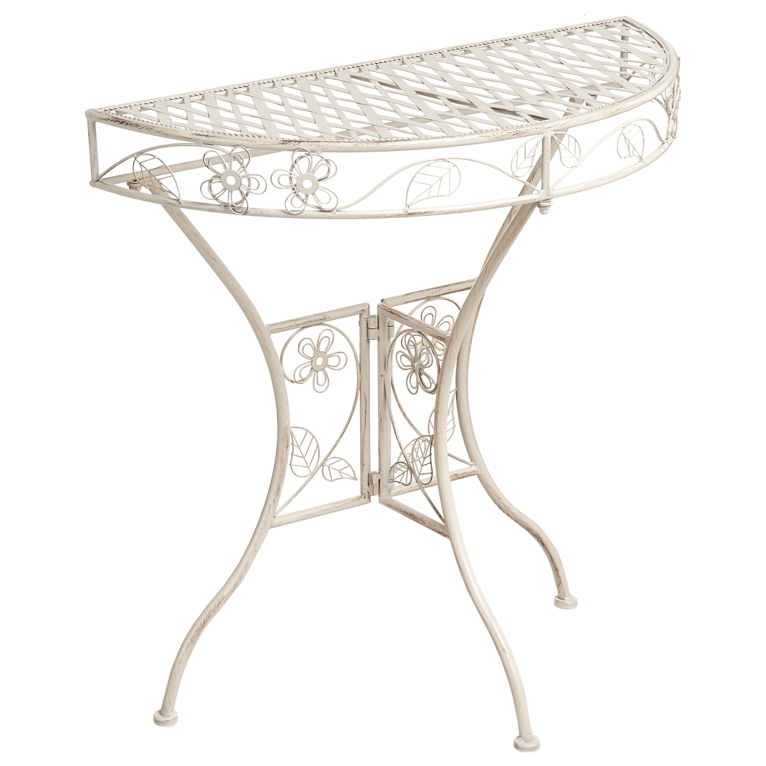 Bistropöytä YAVIZA  80 cm 36 cm metalli Vaaleanbeige