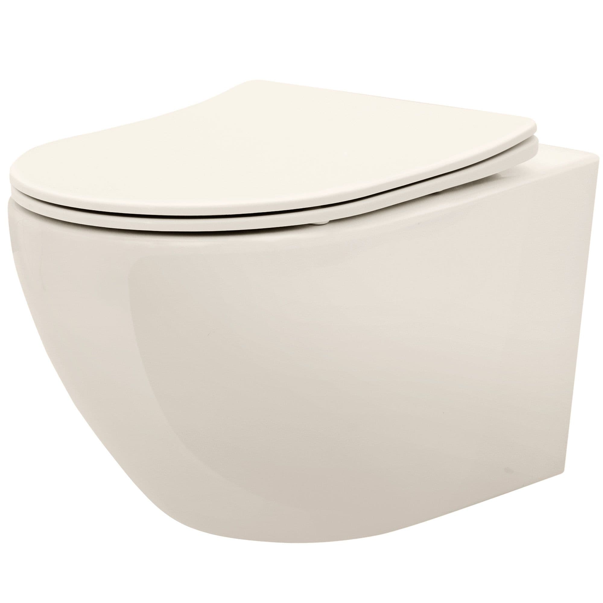 REA Seinä-WC CARLO MINI RIMLESS beige, 49,5X37X32CM