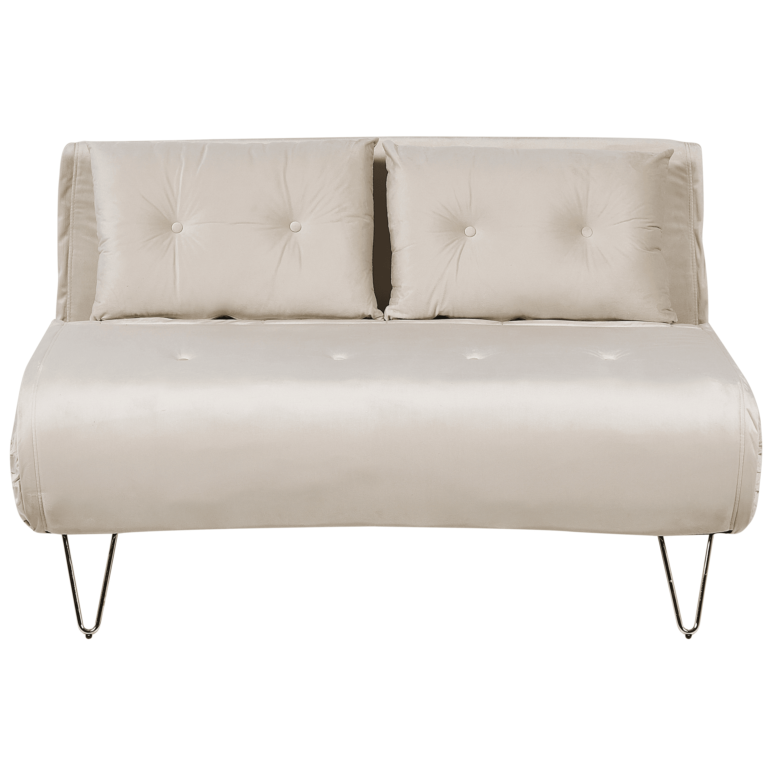 Vuodesohva 2-istuttava VESTFOLD sametti Beige – Beliani