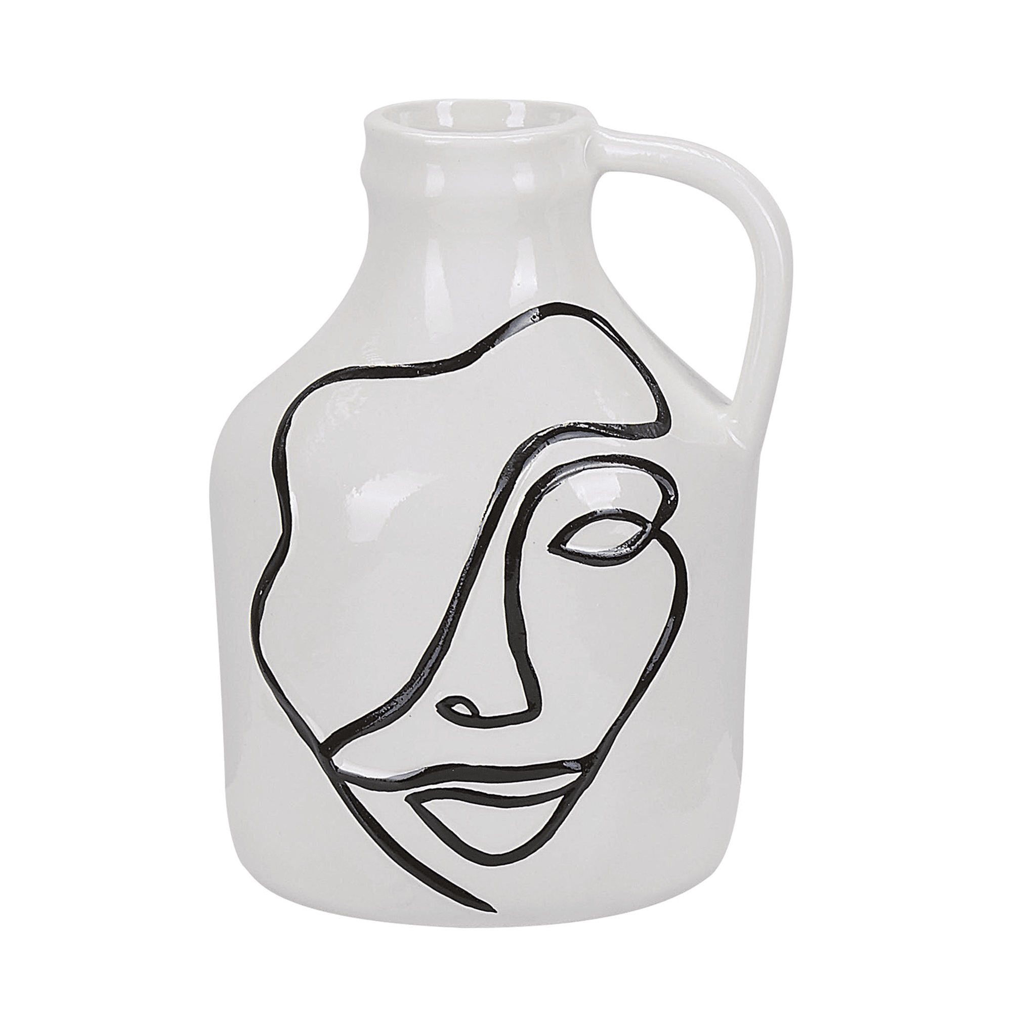 Kukkamaljakko AGRINION kivitavara 19 cm Valkoinen