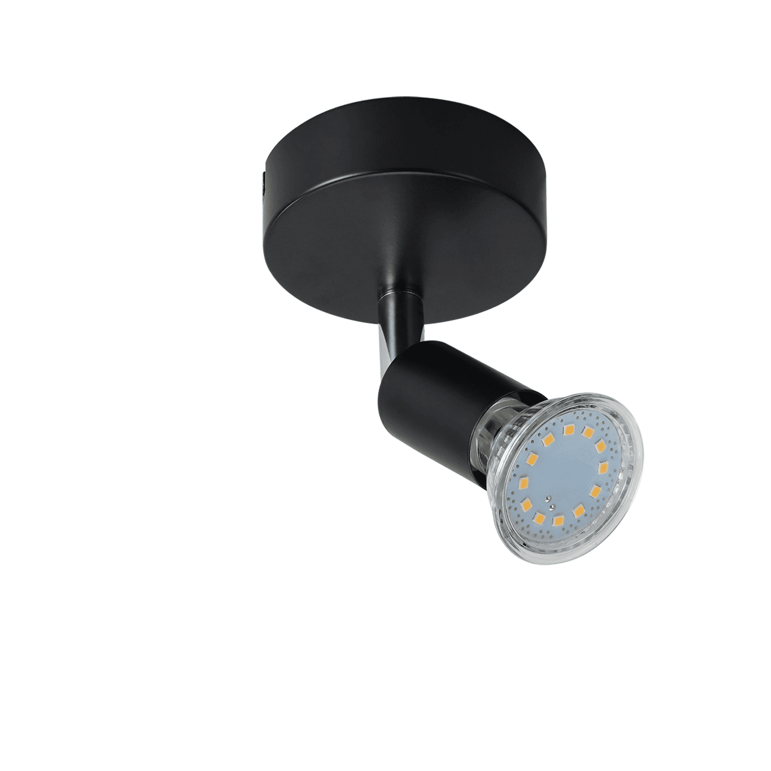 NETTLIFE Spot GU10 Max.40 W Moderni musta seinävalaisin sisätiloihin, 330° säädettävä kohdevalo, metallinen kangasvarjostin, eteiseen, keittiöön,