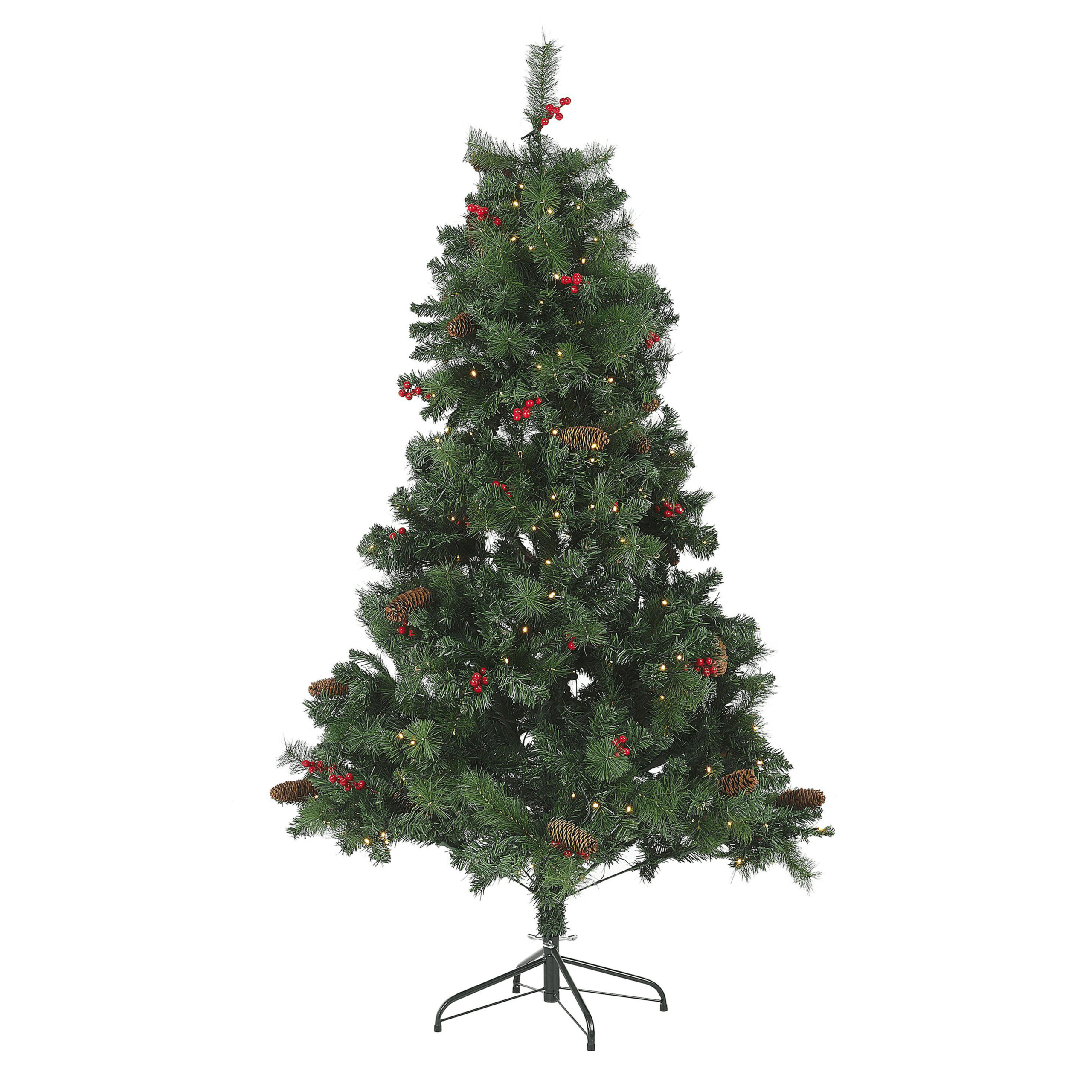 Joulukuusi LED-valo JACINTO 180 cm Tummanvihreä