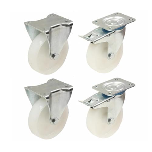 100mm 4 tuuman nailonpyörät raskaat kiinteät ja jarrulliset pyörät 150kg kukin - s – Parnells