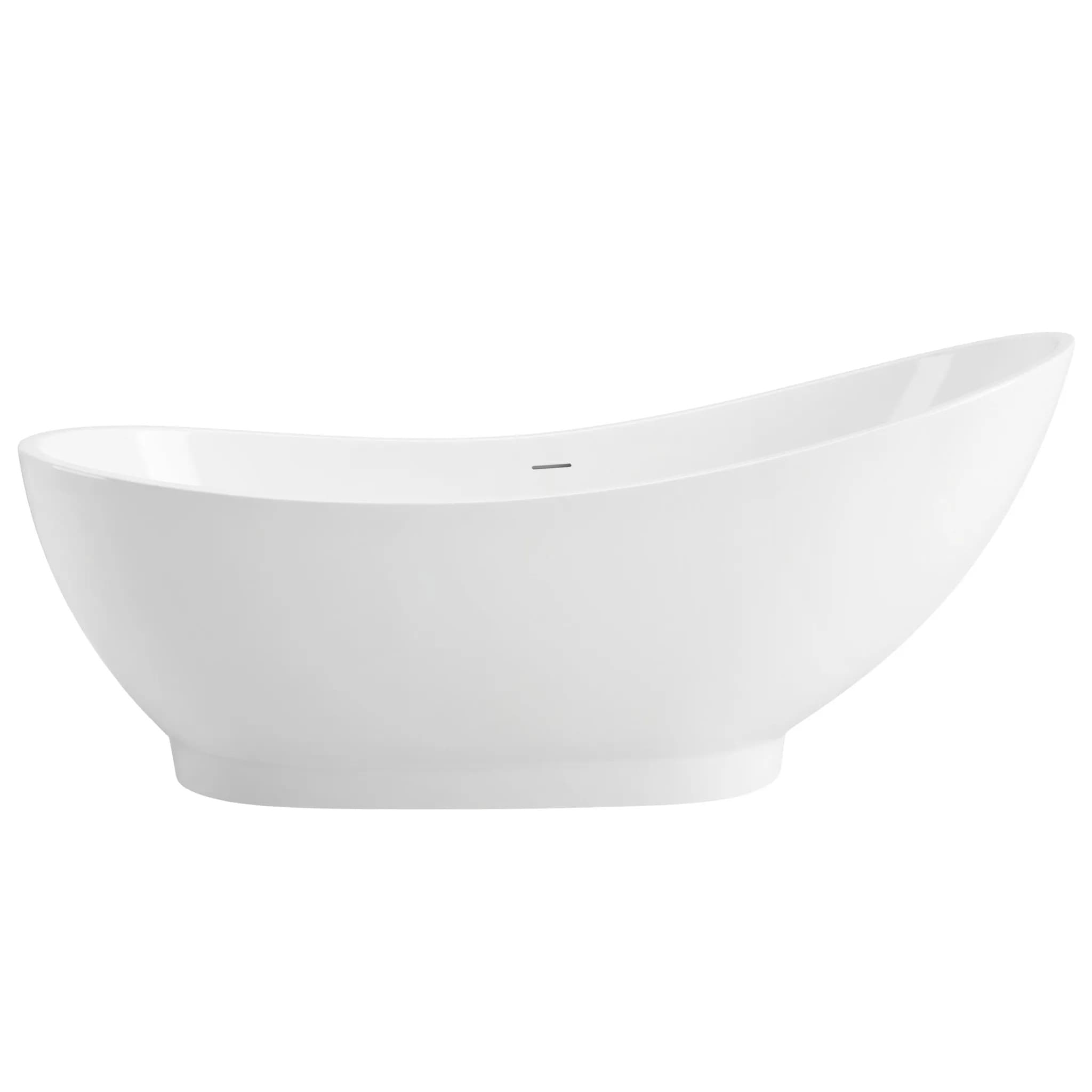 REA Vapaasti Seisova Kylpyamme Sorento 180 Harjalla Kuparinen Kylpyammeen Tulppa Valkoinen, 192X78,5X76,5Cm – Rea