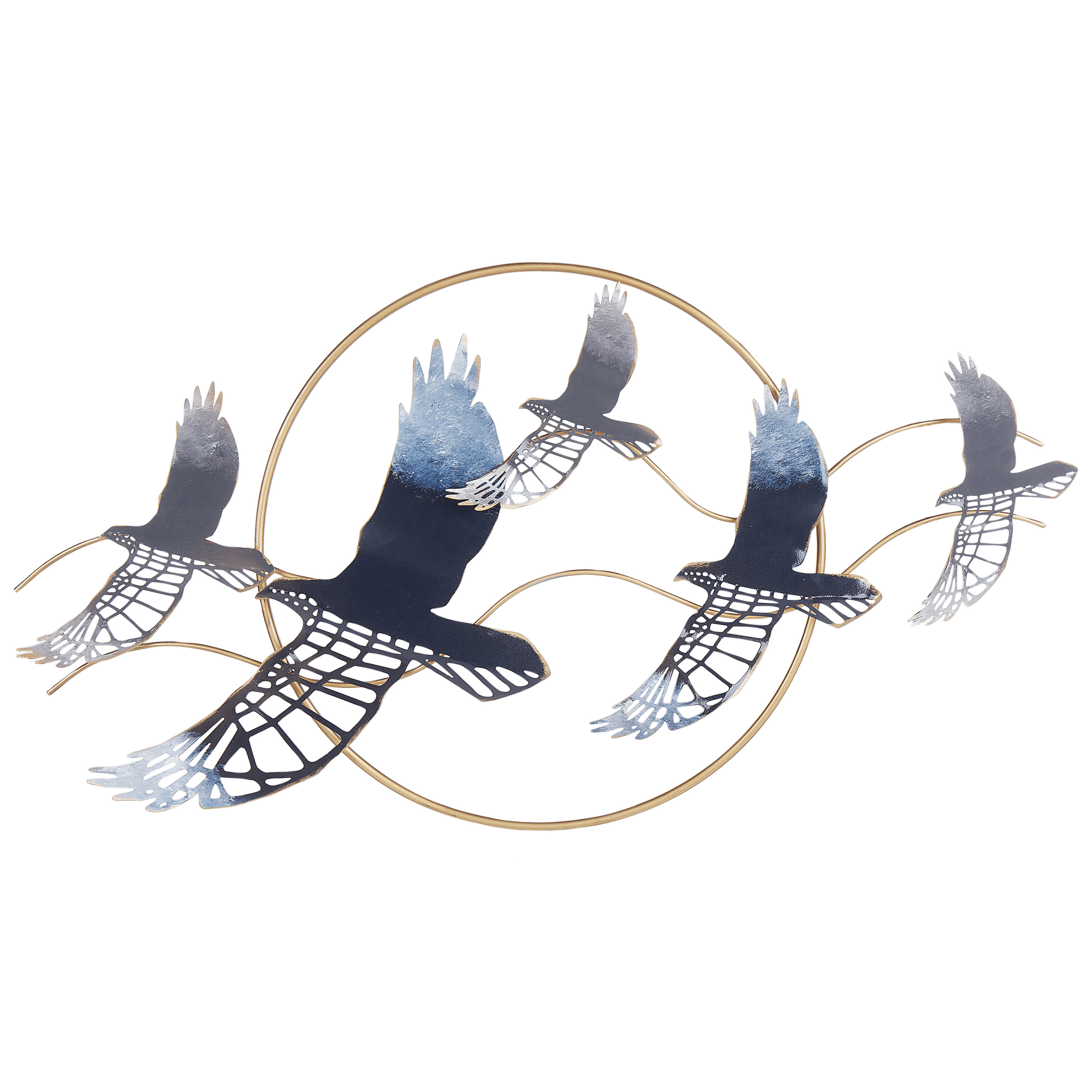Seinäkoriste Lintu TELLURIUM metalli 50 cm Kulta