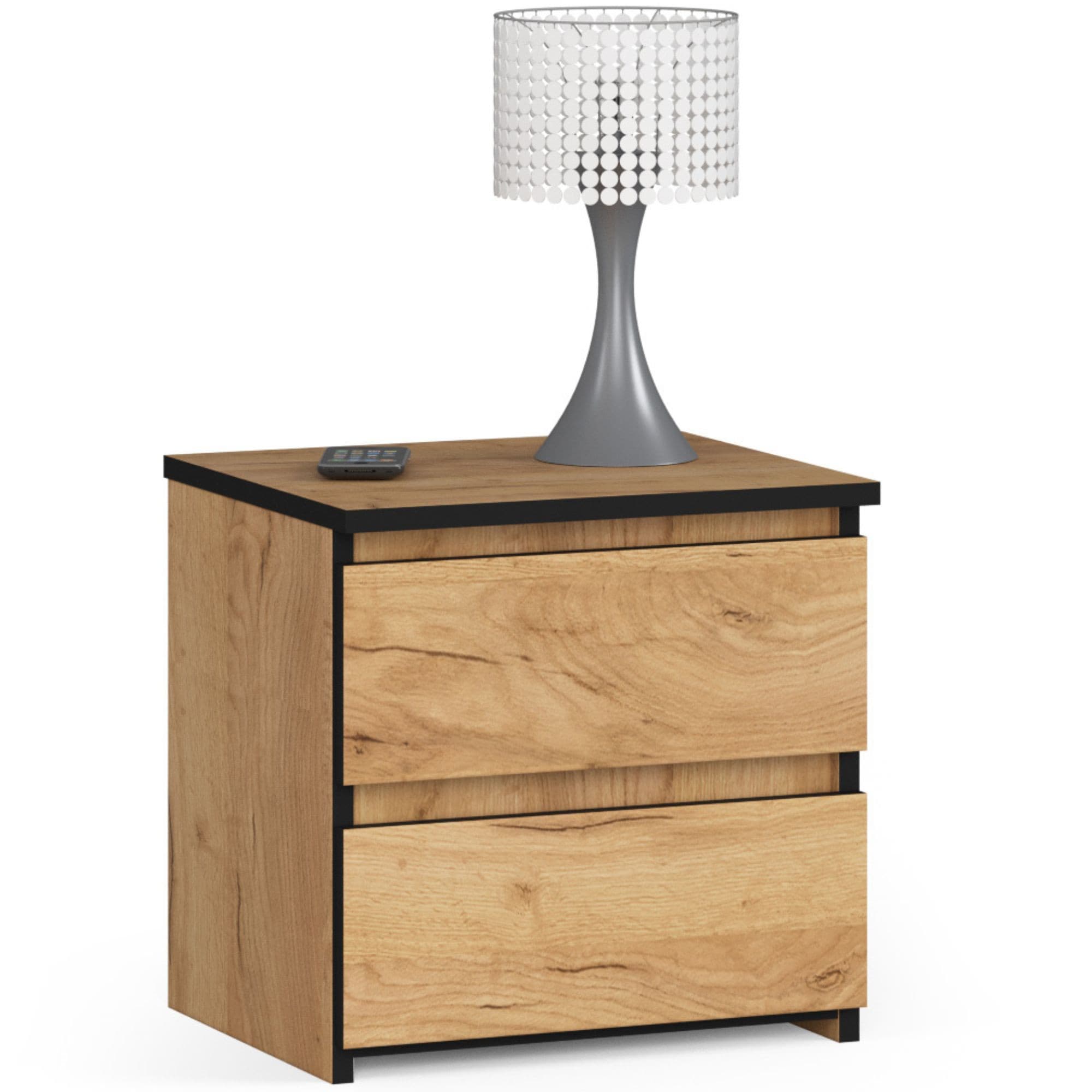 Akord Yöpöytä 2 Laatikkoa Craft-tammi 40x35x40 – Akord