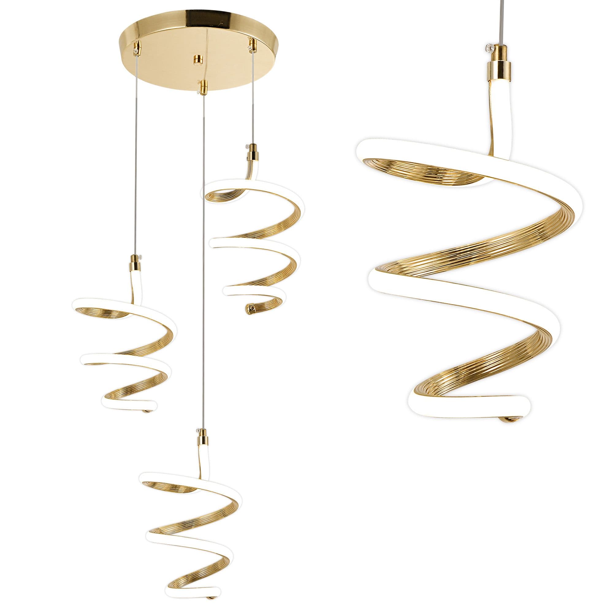 TOOLIGHT riippuva kattovalaisin G075-3CPR kulta, 114,5x15x22cm – Toolight