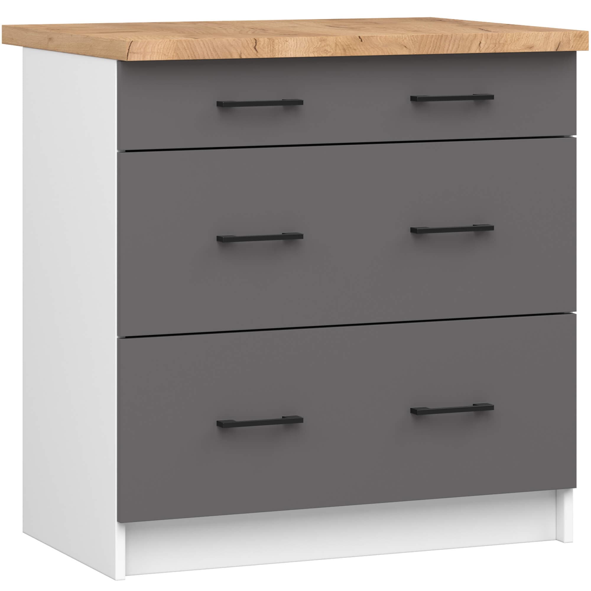 Akord Kaappi Oliwia valkoisella/harmaalla grafiittitasolla 46x80x58 – Akord