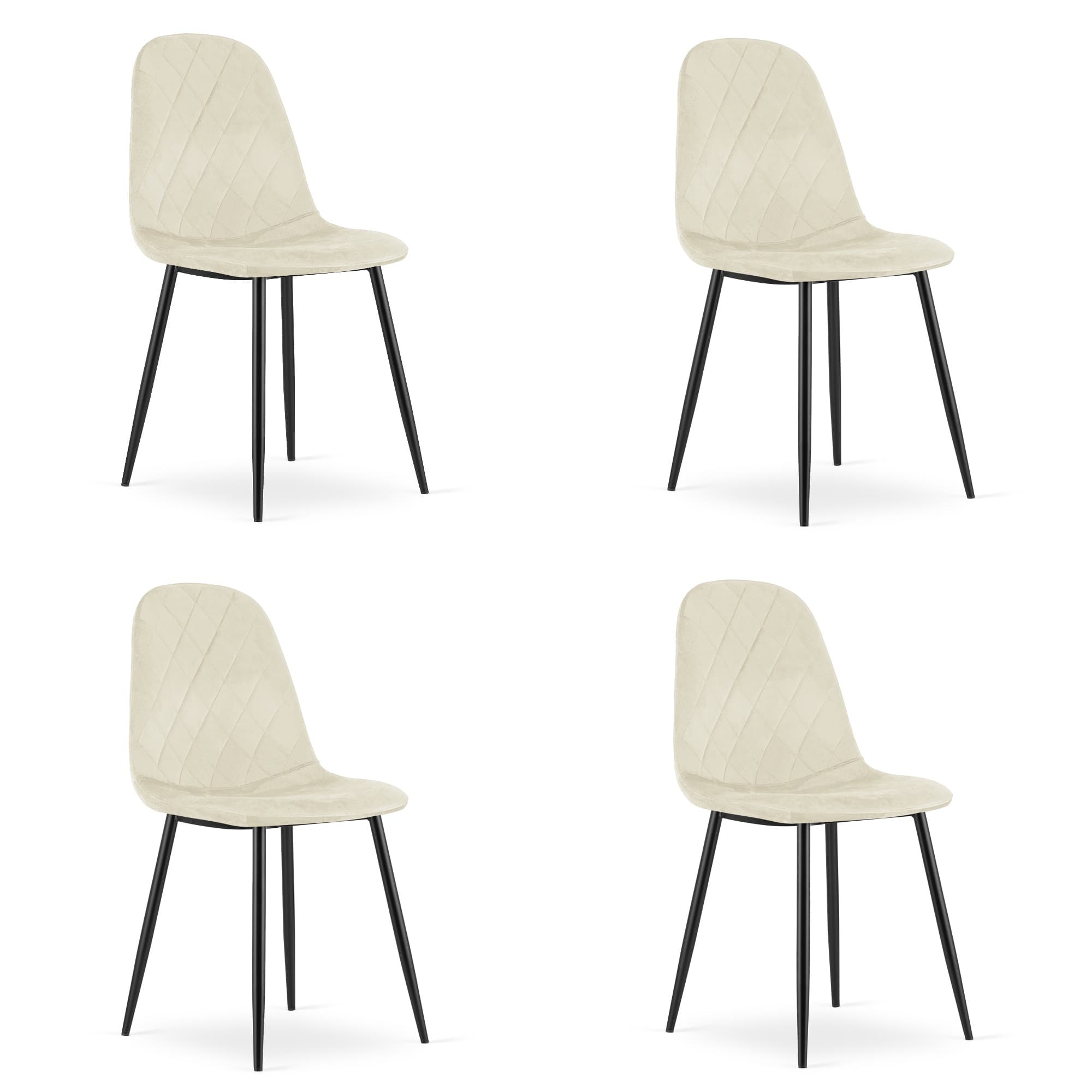 ASTI-tuoli, beige sametti (4 kpl) – Leobert