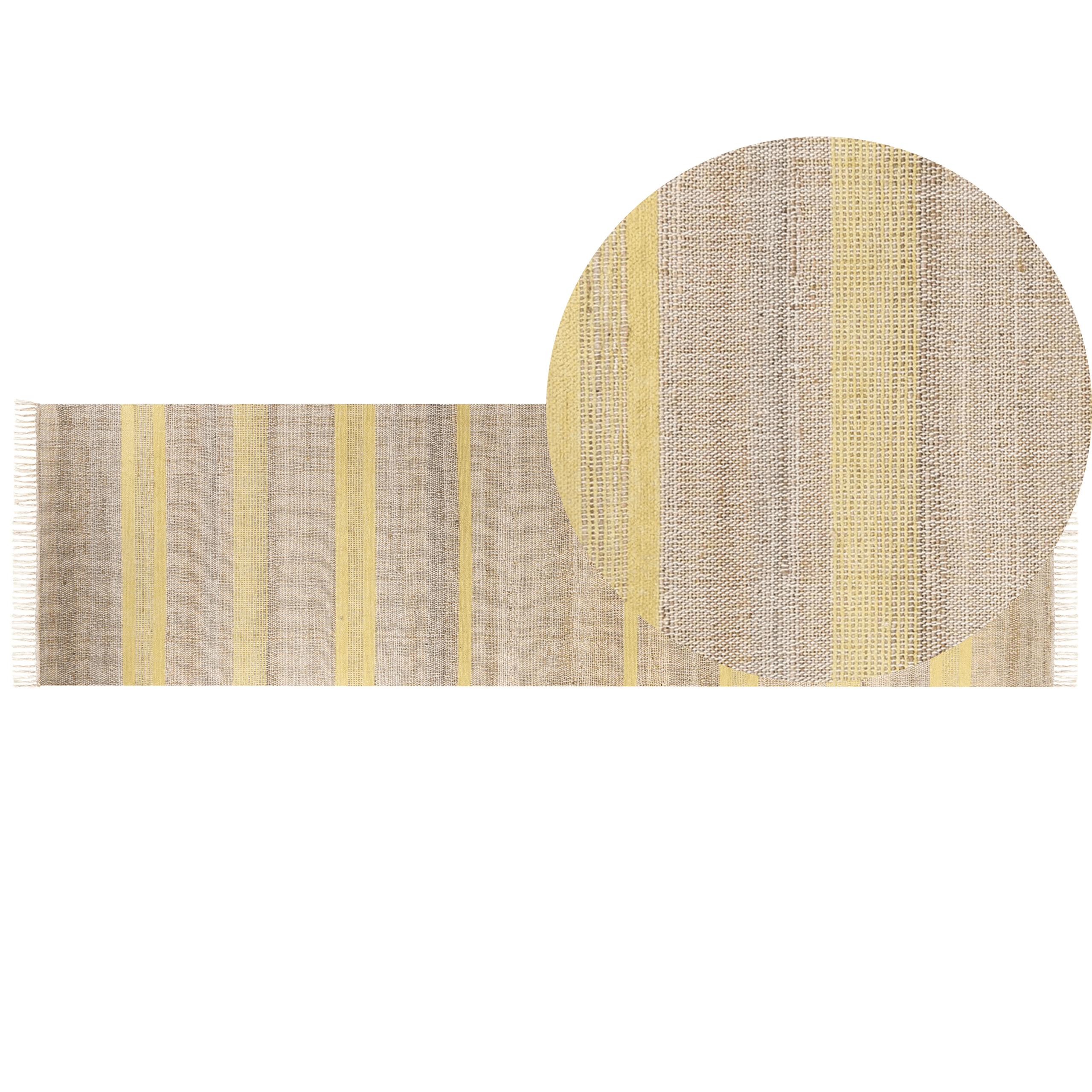 Matto TALPUR Keltainen 80 x 300 cm juutti