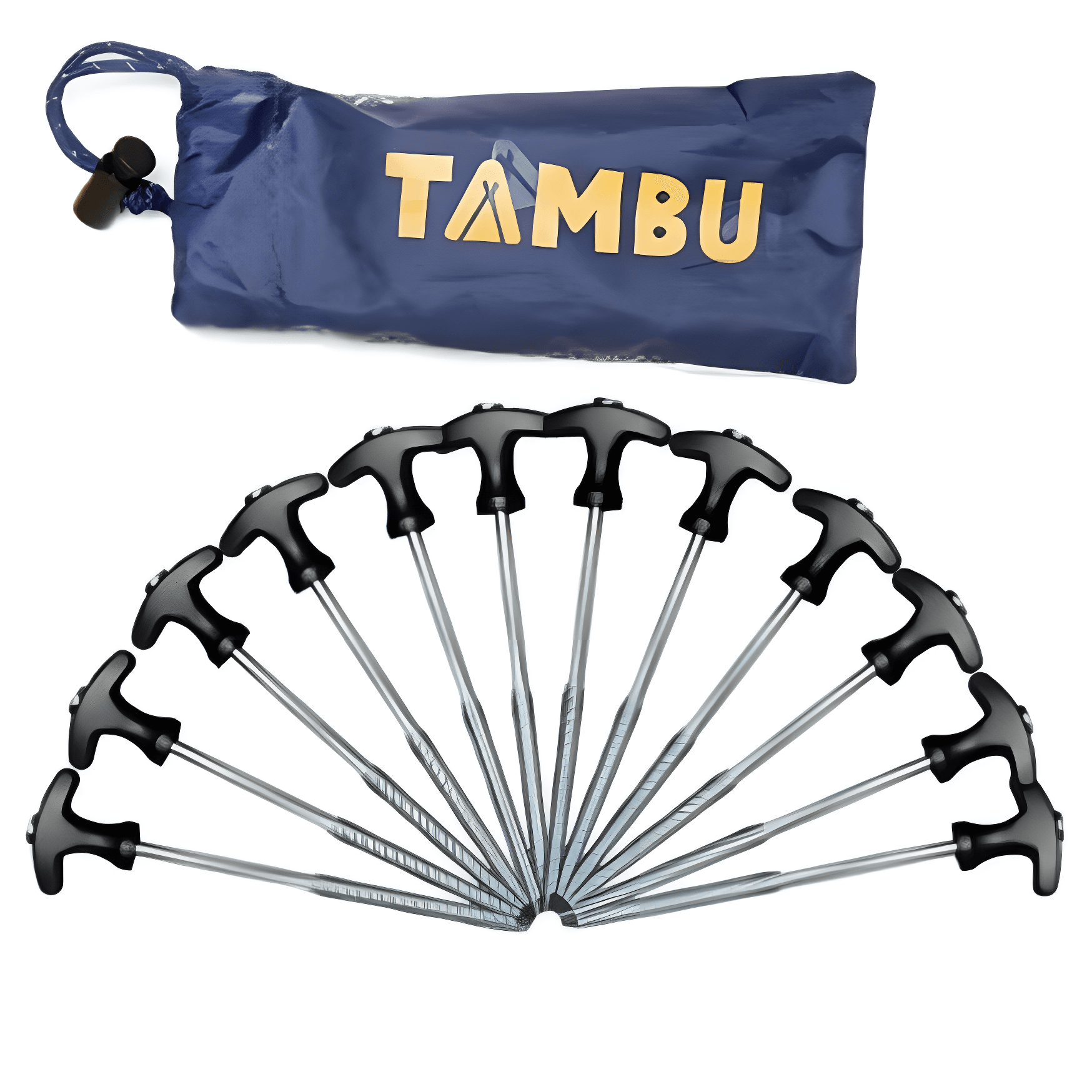 TAMBU Teräksiset T-kiilat 20 cm | 12 kpl setti – TAMBU