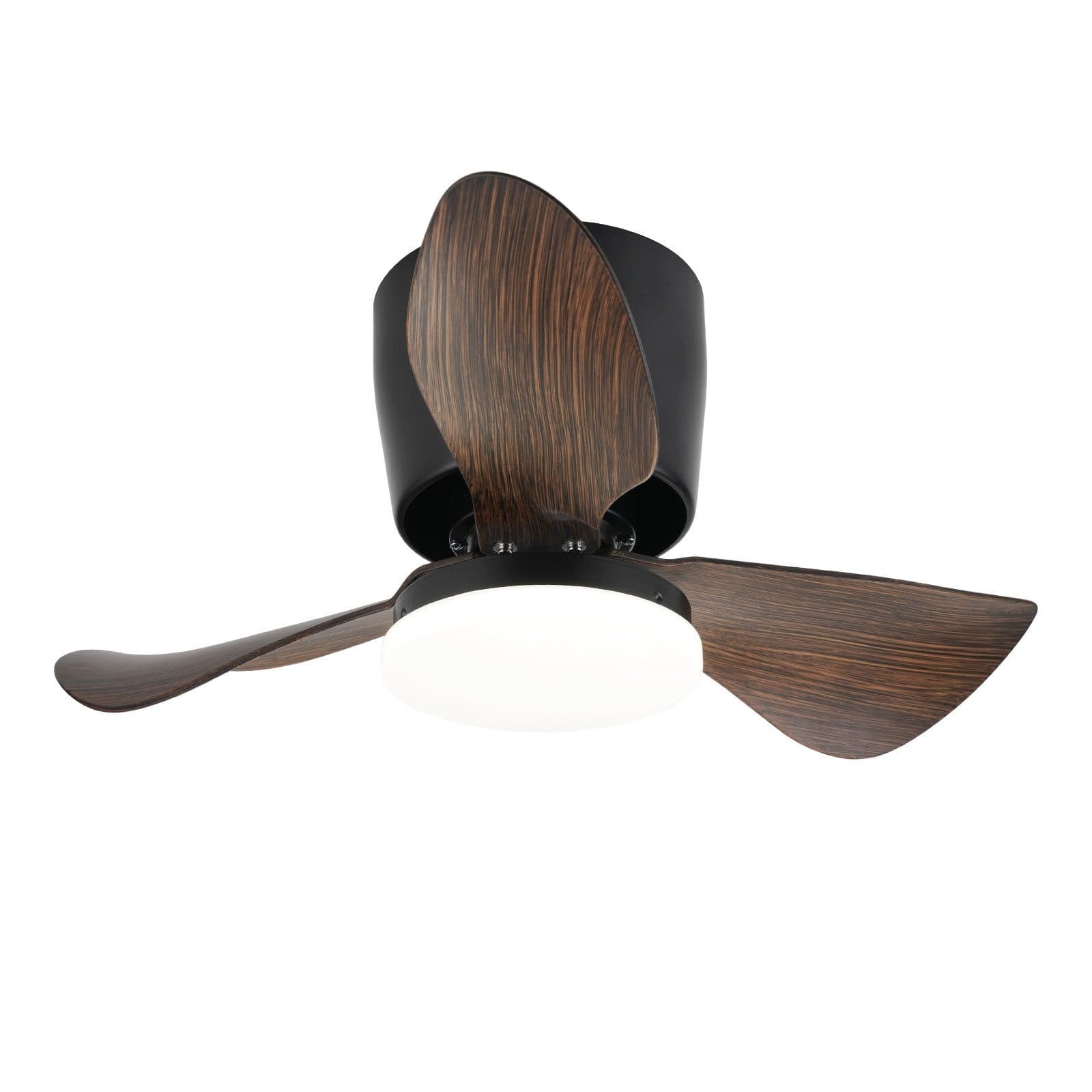 NETTLIFE LED - kattotuuletin valaistuksella ja kaukosäätimellä, hiljainen, 23 W, 70 cm, musta, kesä-/talviajastin, 6 nopeutta – Nettlife