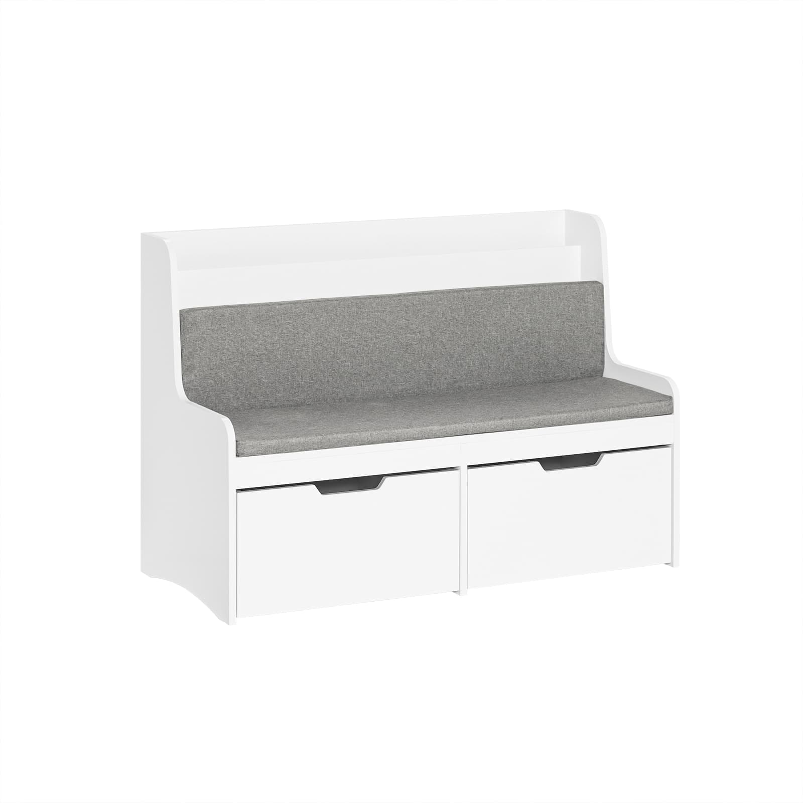 SoBuy lasten penkki kirjahyllyllä KMB66-W ekologinen valkoinen – SoBuy