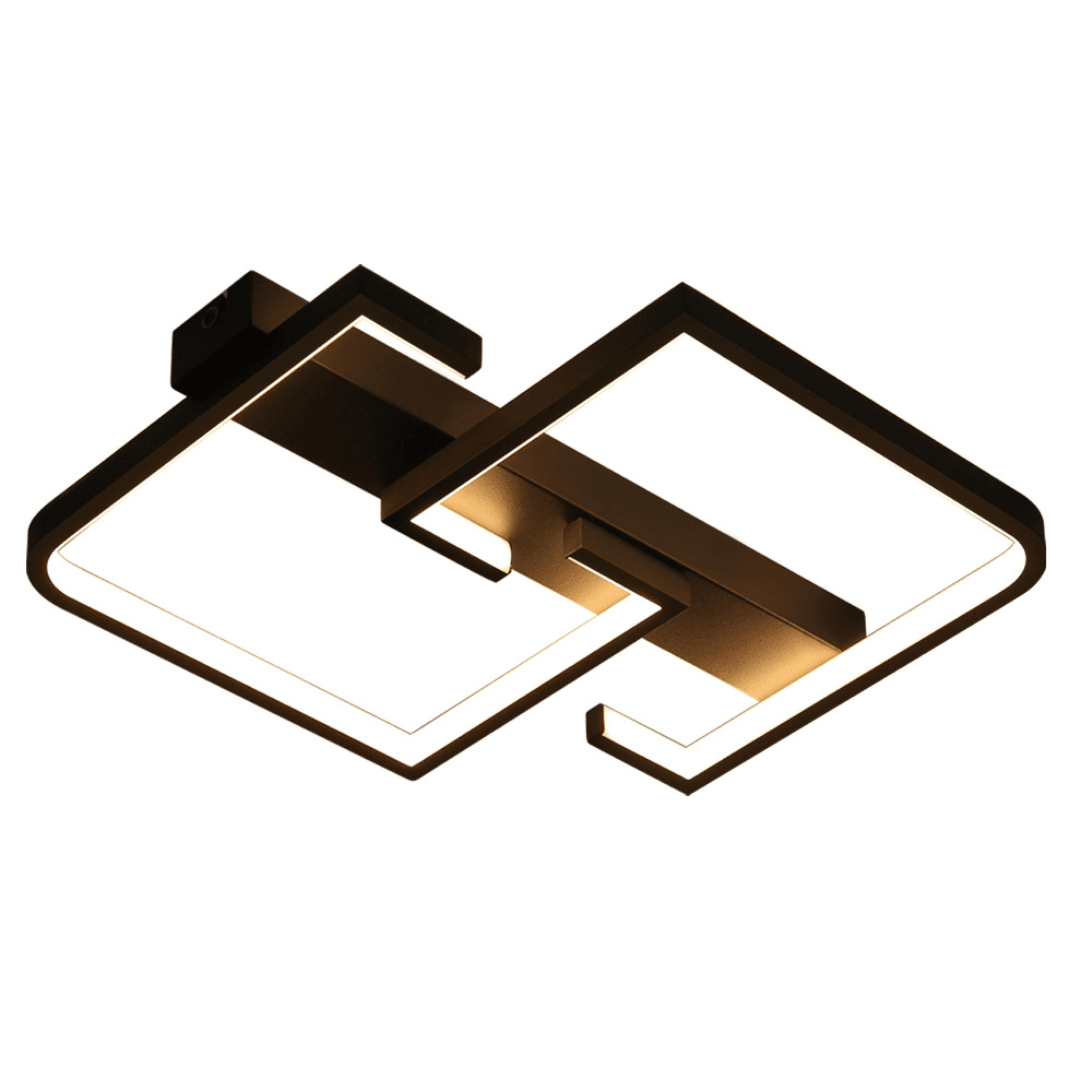 NETTLIFE LED - kattovalaisin,musta,19W,30CM,moderni,lämmin,valkoinen,3000K,geometrinen,kuvio – Nettlife