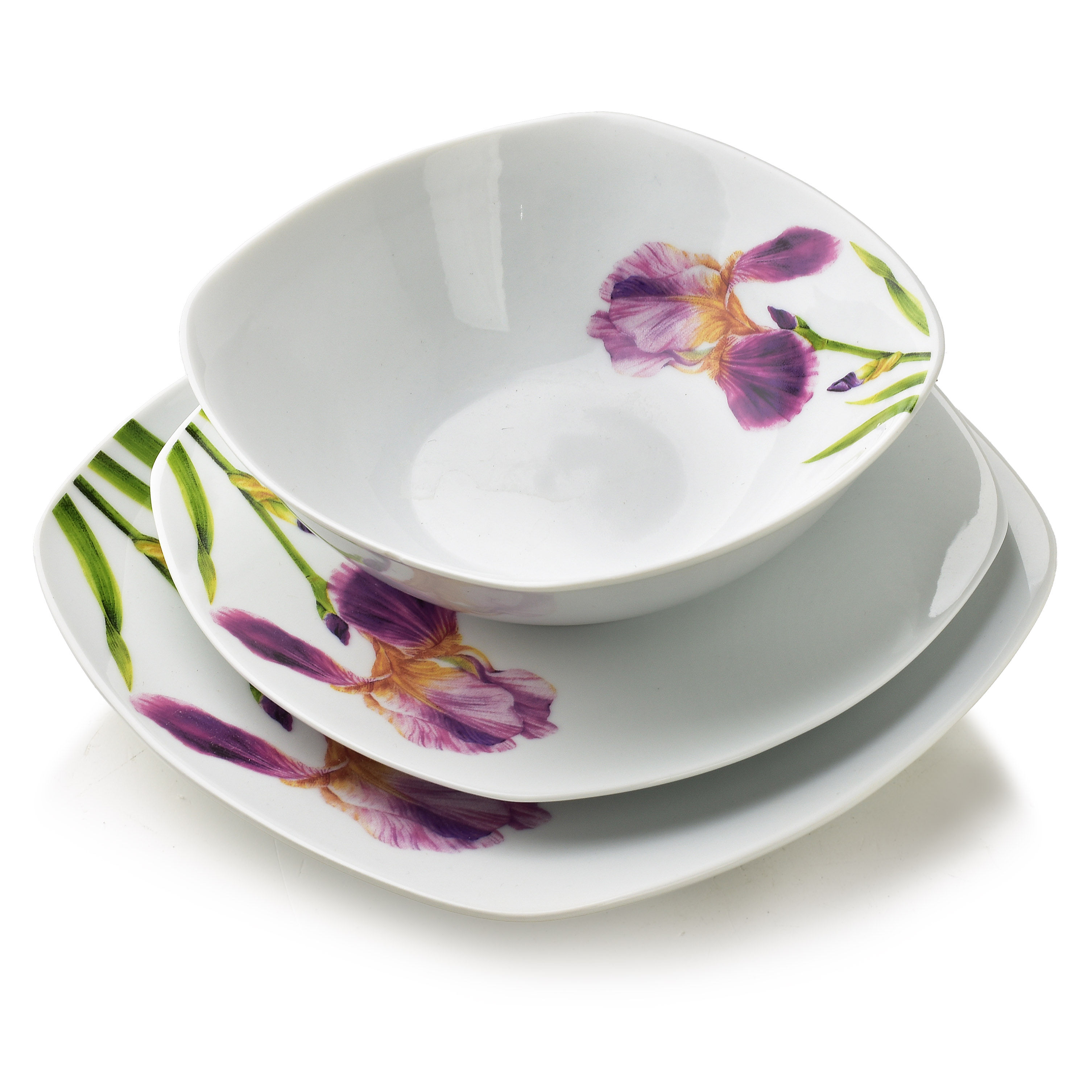 Astiasto posliini AFFEKDESIGN LEA IRIS 16,5/19,5/22 cm valkoinen 18-os. – MONDEX