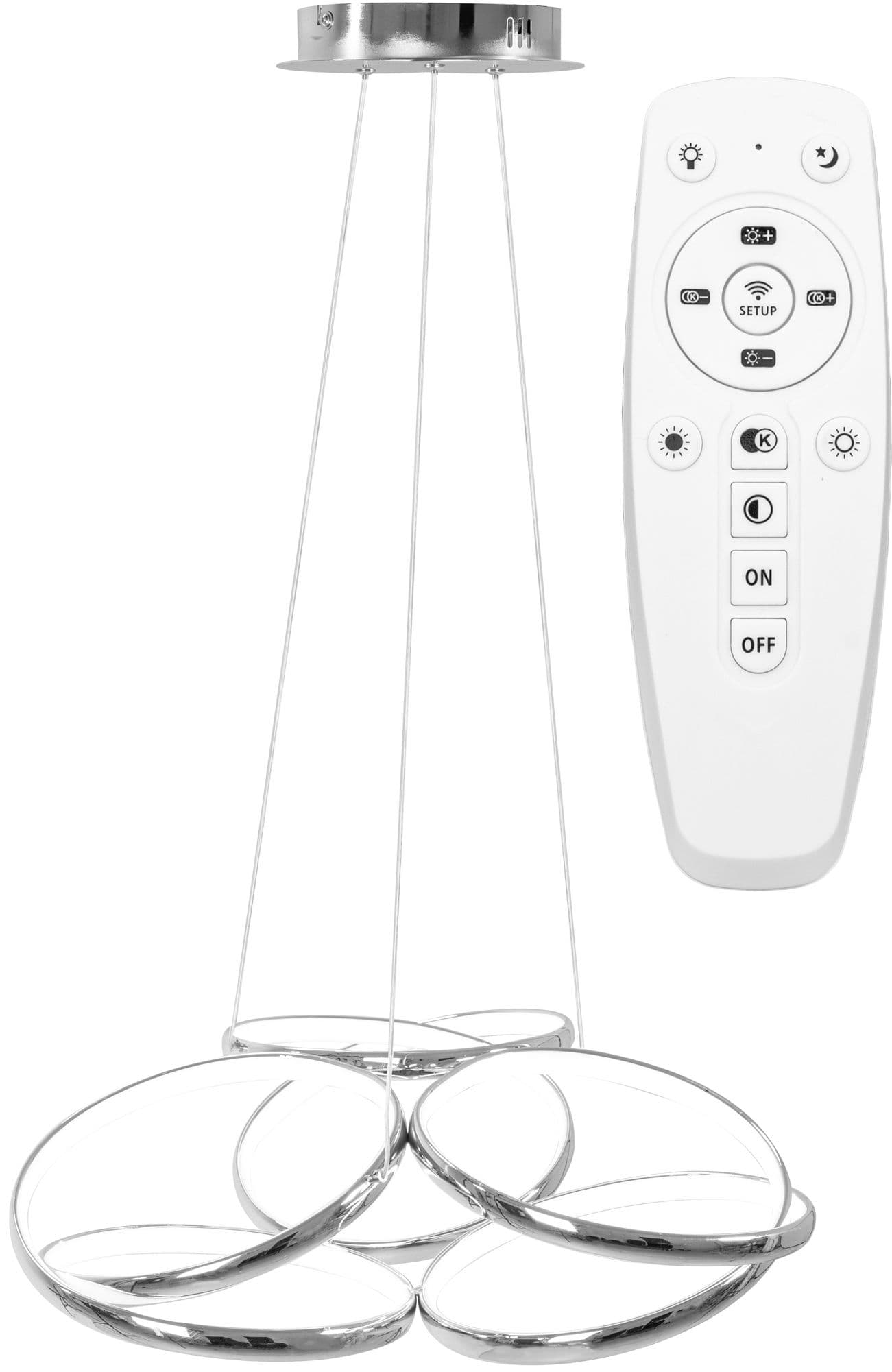 TOOLIGHT riippuva kattovalaisin LED APP795-CP FLAT kromi, 26x54x70cm – Toolight