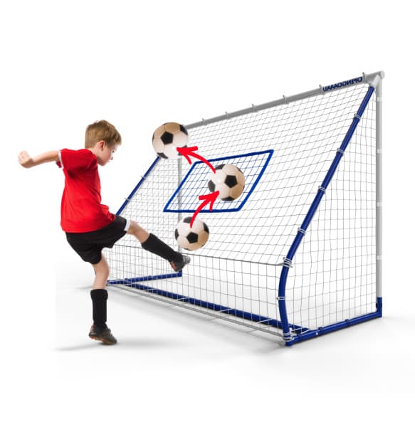 Open Goaaal® 3-in-1 jalkapallon palautusmaali – 4 x 6 ft, säädettävät kulmat laukaus- ja syöttöharjoitteluun, teräsrunko – OpenGoaaal