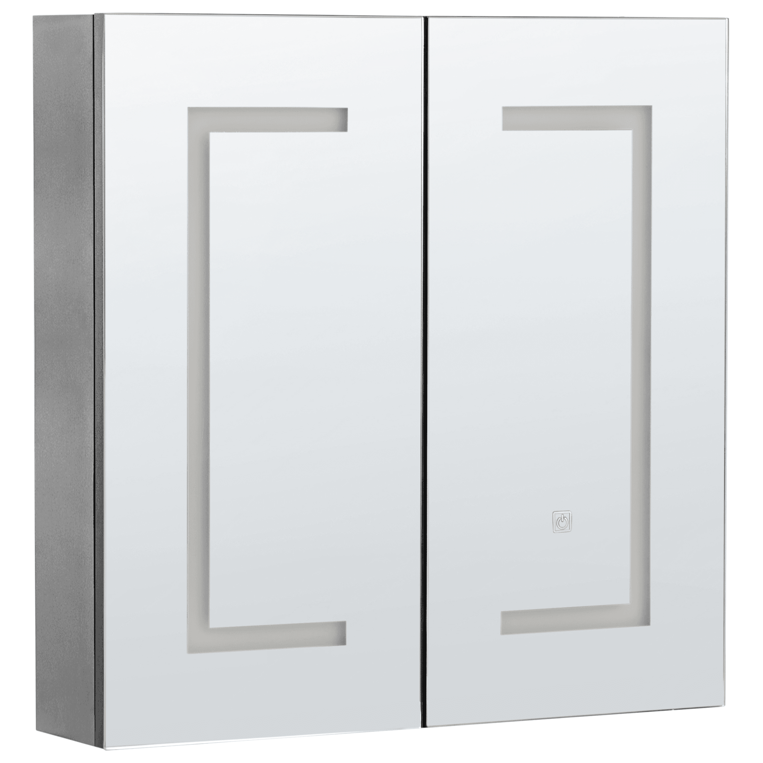 Kylpyhuoneen peilikaappi LED-valo MAZARREDO 60 cm 60 cm Musta