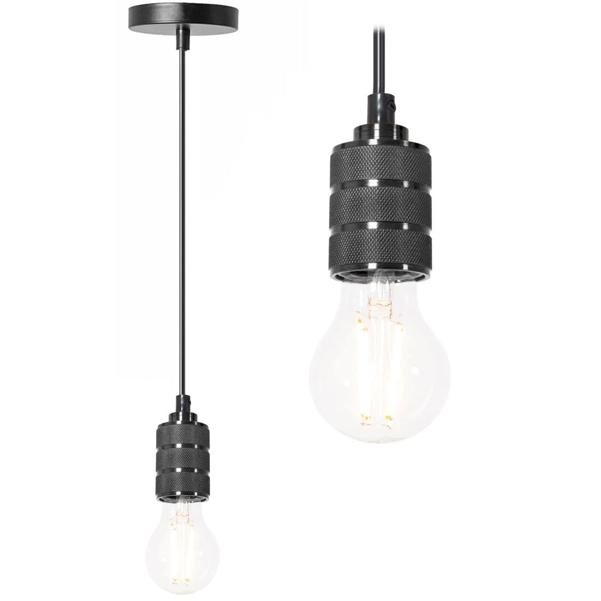 TOOLIGHT riippuva kattovalaisin APP342-1CP musta, 7,5x10x7,5cm