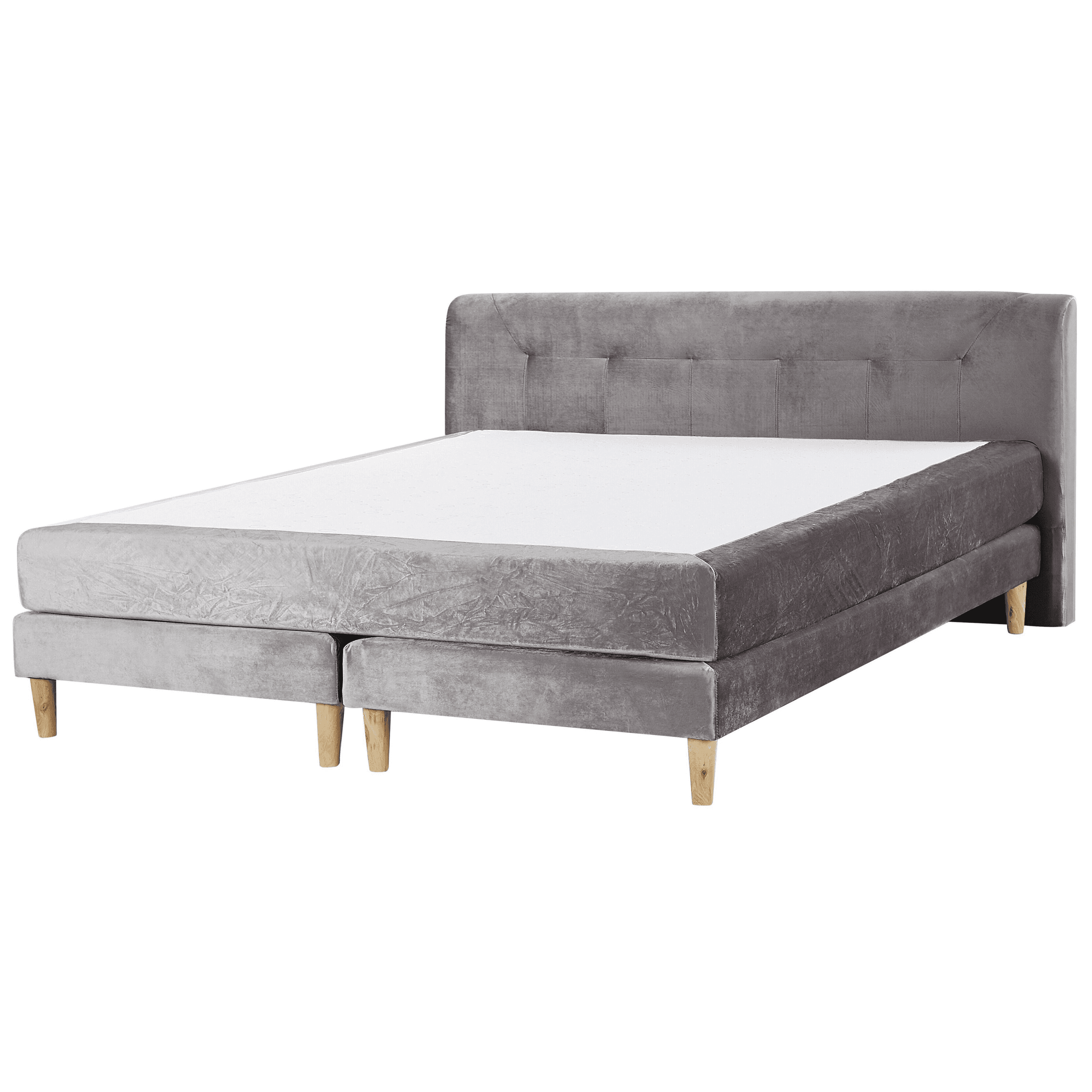 Jenkkisänky sametti MARQUISE 180 x 200 cm Harmaa