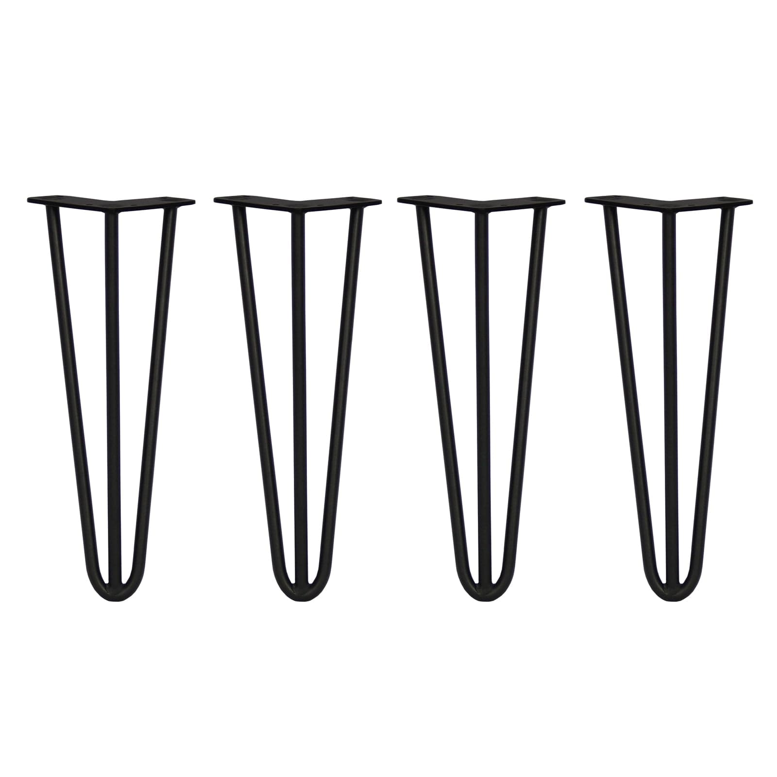 4 x 14 hiusneulan jalat - 3 piikkiä - 12 mm - musta