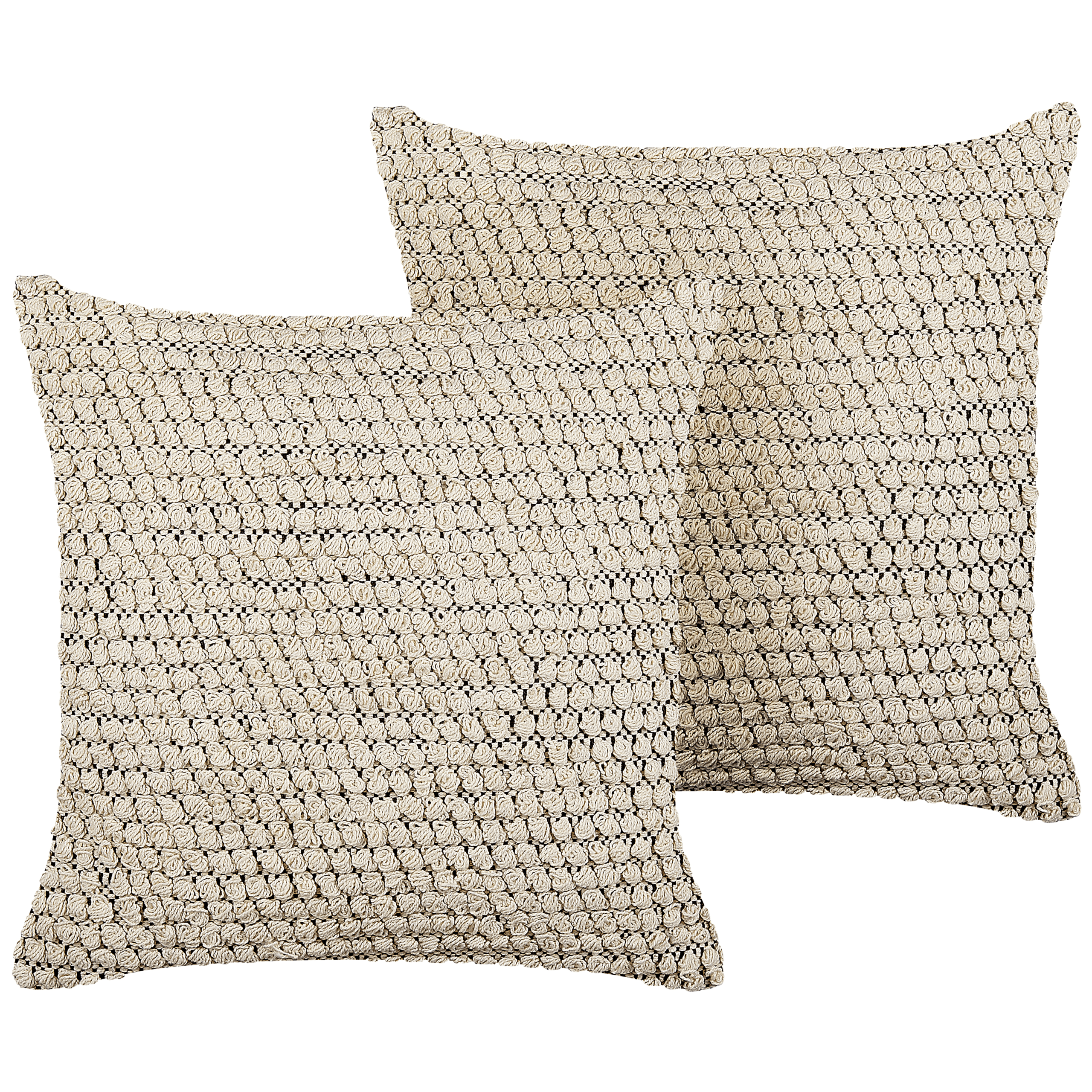 Koristetyynysetti 2 kpl HOWEA puuvilla 45 x 45 cm Beige Geometrinen kuvio