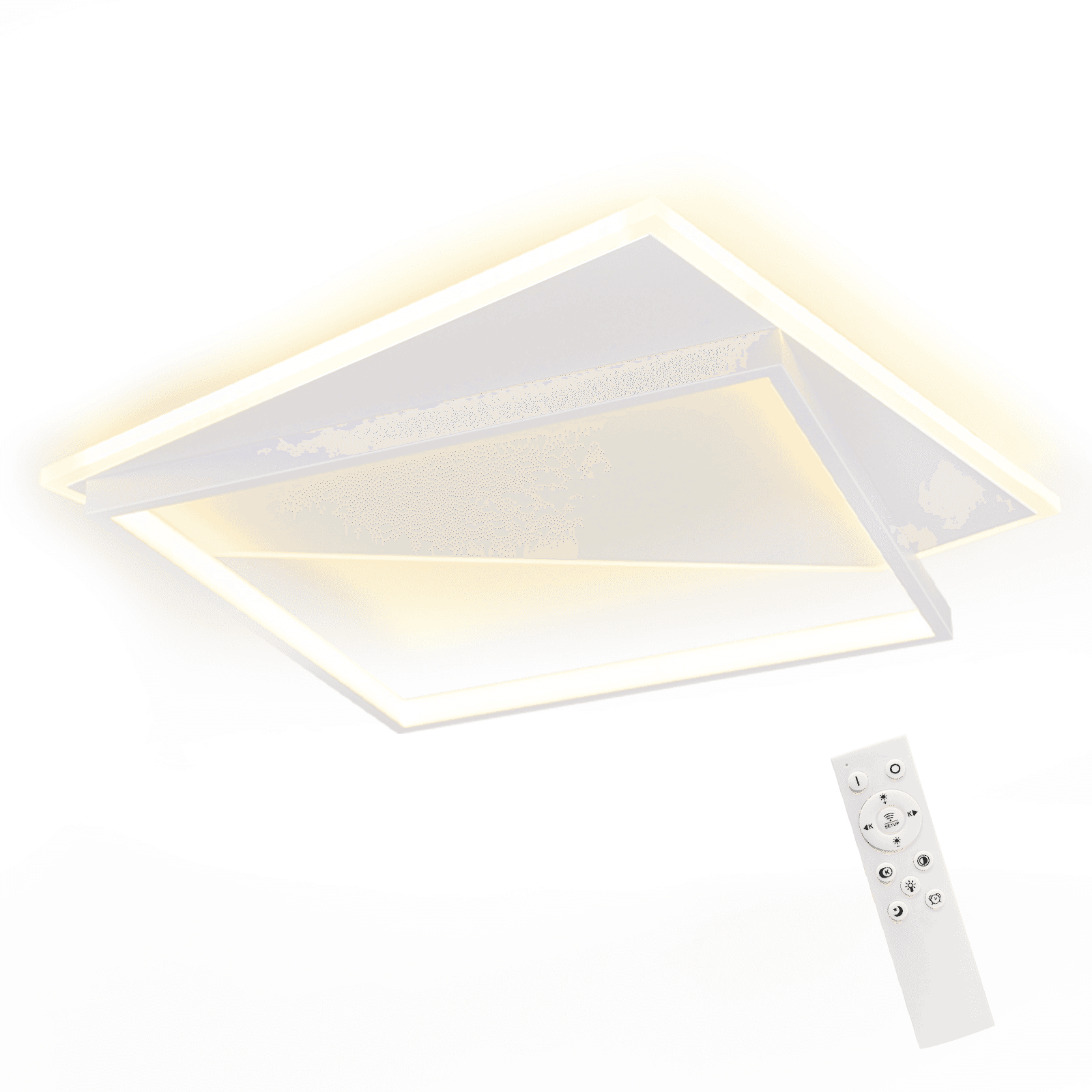 NETTLIFE LED - kattovalaisin, 48cm, 53W, makuuhuoneen, lamppu, moderni, olohuoneen Valaisimet Valkoinen, muotoilu, eteiseen – Nettlife