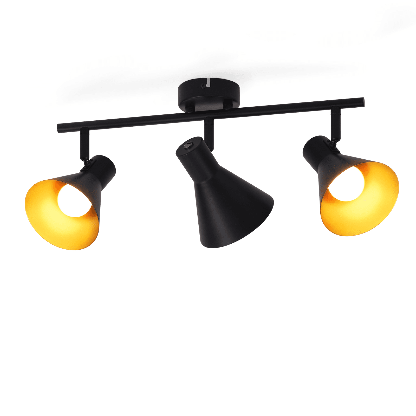 NETTLIFE 3 vintage - tyylistä mustaa keittiön kattovalaisinta E14 330° pyörivä metallinen kohdevalaisin olohuoneeseen, makuuhuoneeseen, toimistoon