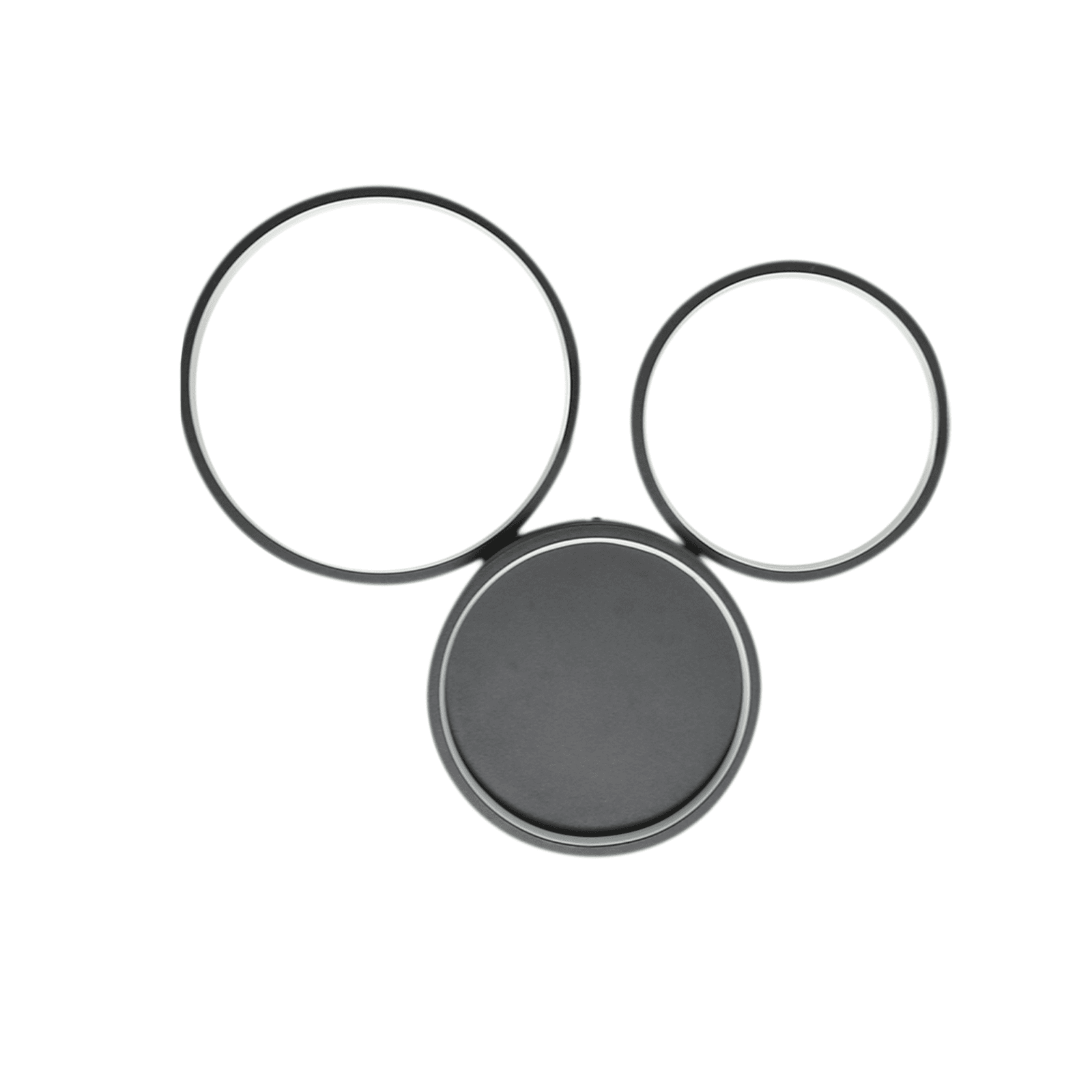 NETTLIFE LED - kattovalaisin 22 W, makuuhuone, musta, lämmin valkoinen, 3 rengasta, moderni sisustus, olohuone, lastenhuone, käytävä, ruokailuhuone – Nettlife