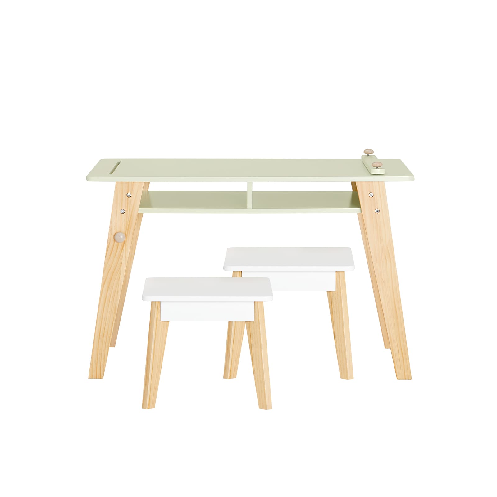 SoBuy lasten pöytä ja 2 tuolia ekologinen maalauspöytä KMB92-GR – SoBuy