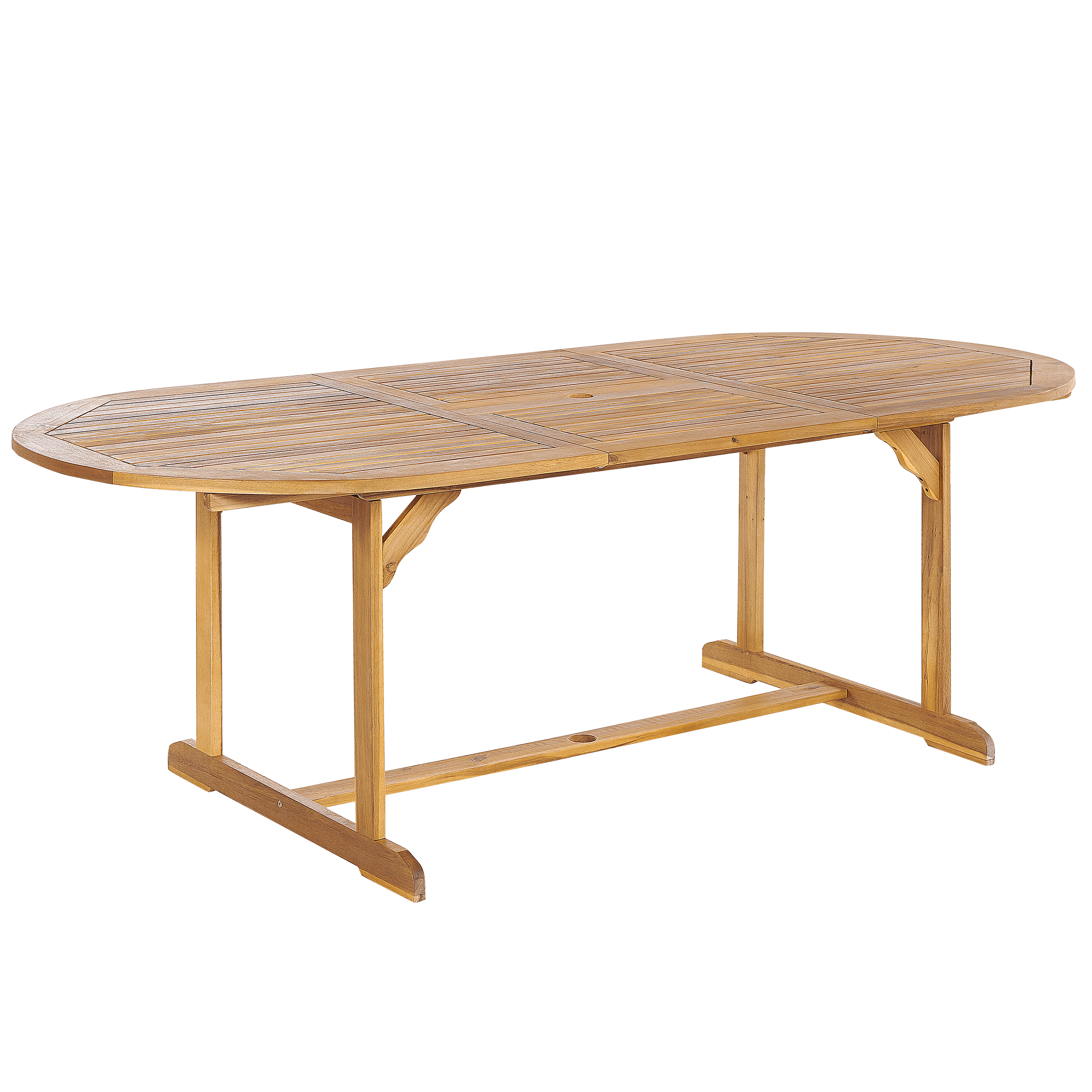 Jatkettava puutarhapöytä MAUI 160/220 cm 100 cm akaasia Vaaleanruskea