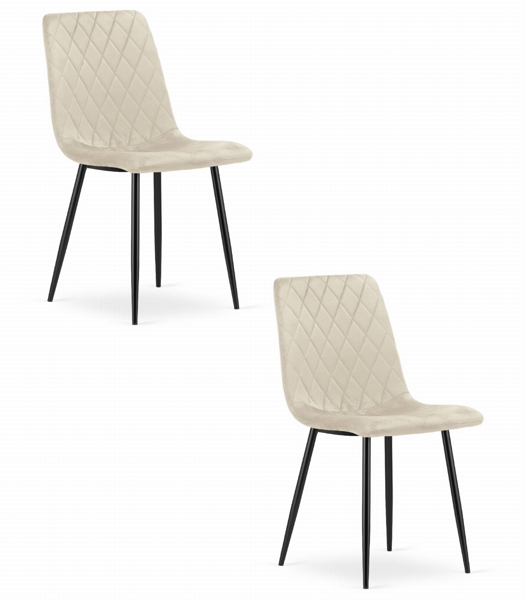 TURIN-tuoli, beige sametti (2 kpl) – Leobert