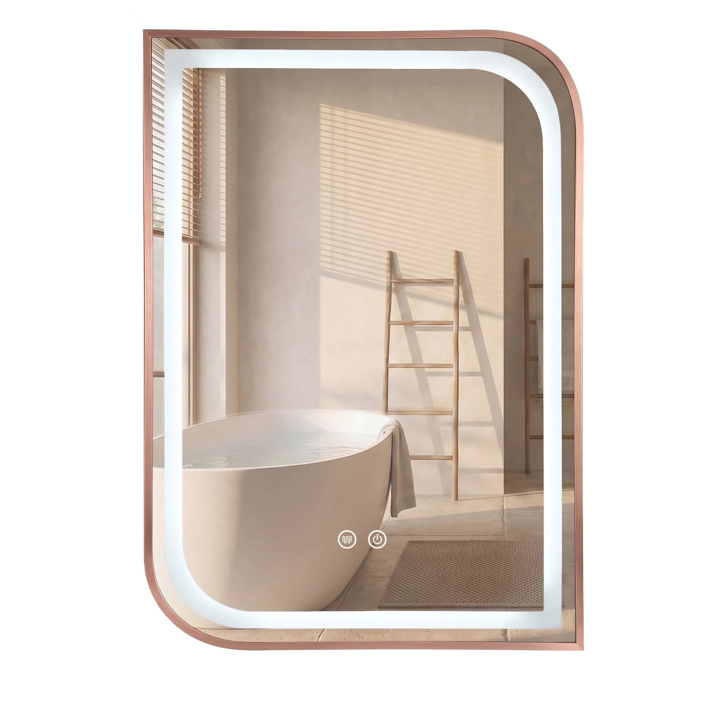 REA peili ZONE 80x60 harjattu ruusukulta, 2,5x60x80cm