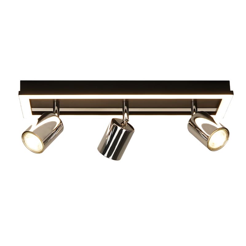 NETTLIFE 3- liekkinen LED - kattospottivalaisin, musta, GU10, säädettävä, 15 W, lämmin valkoinen