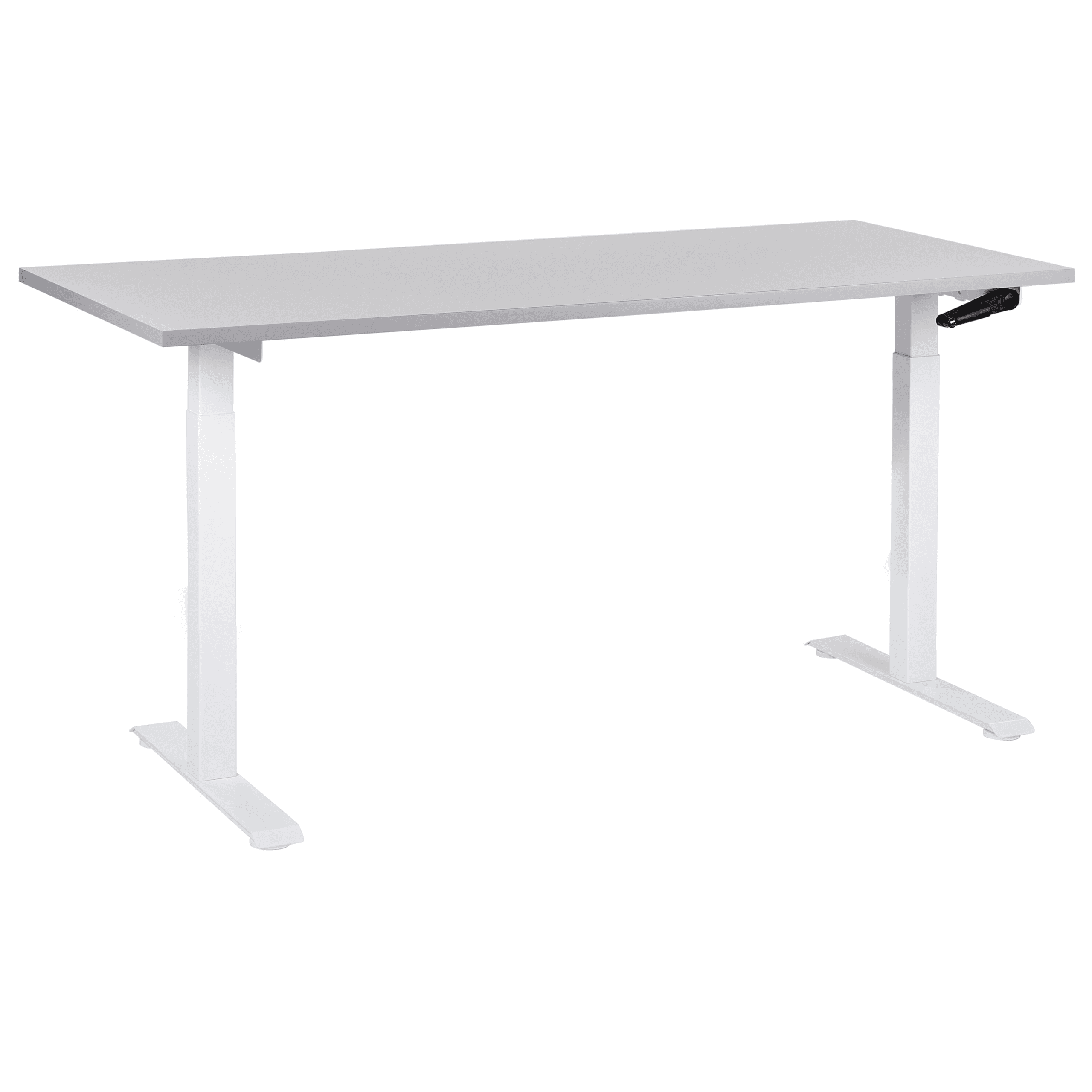 Manuaalisesti säädettävä työpöytä DESTINES Harmaa/valkoinen 160 cm 72 cm